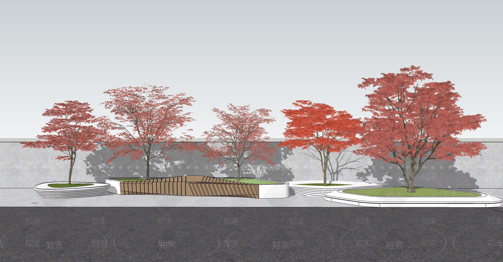 现代景观座椅SU模型下载【ID:1118153000】