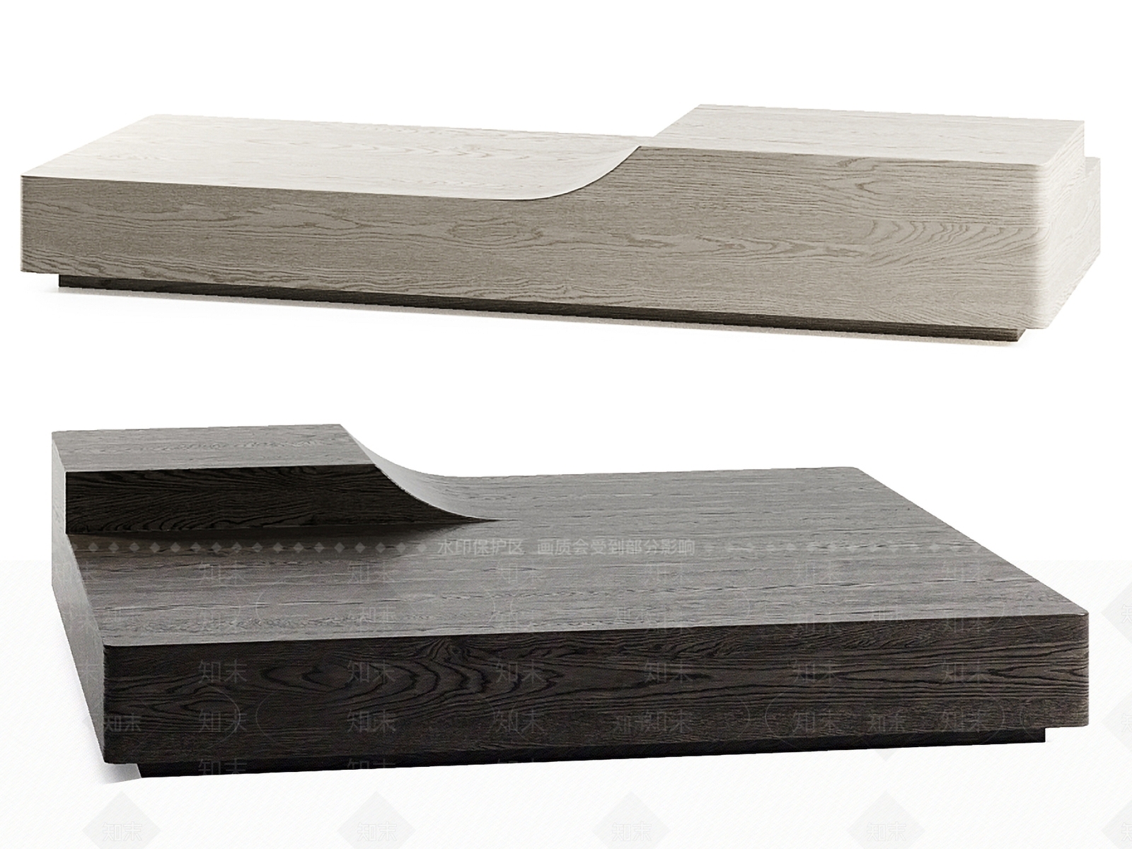 Frigerio现代木纹茶几3D模型下载【ID:1118153578】