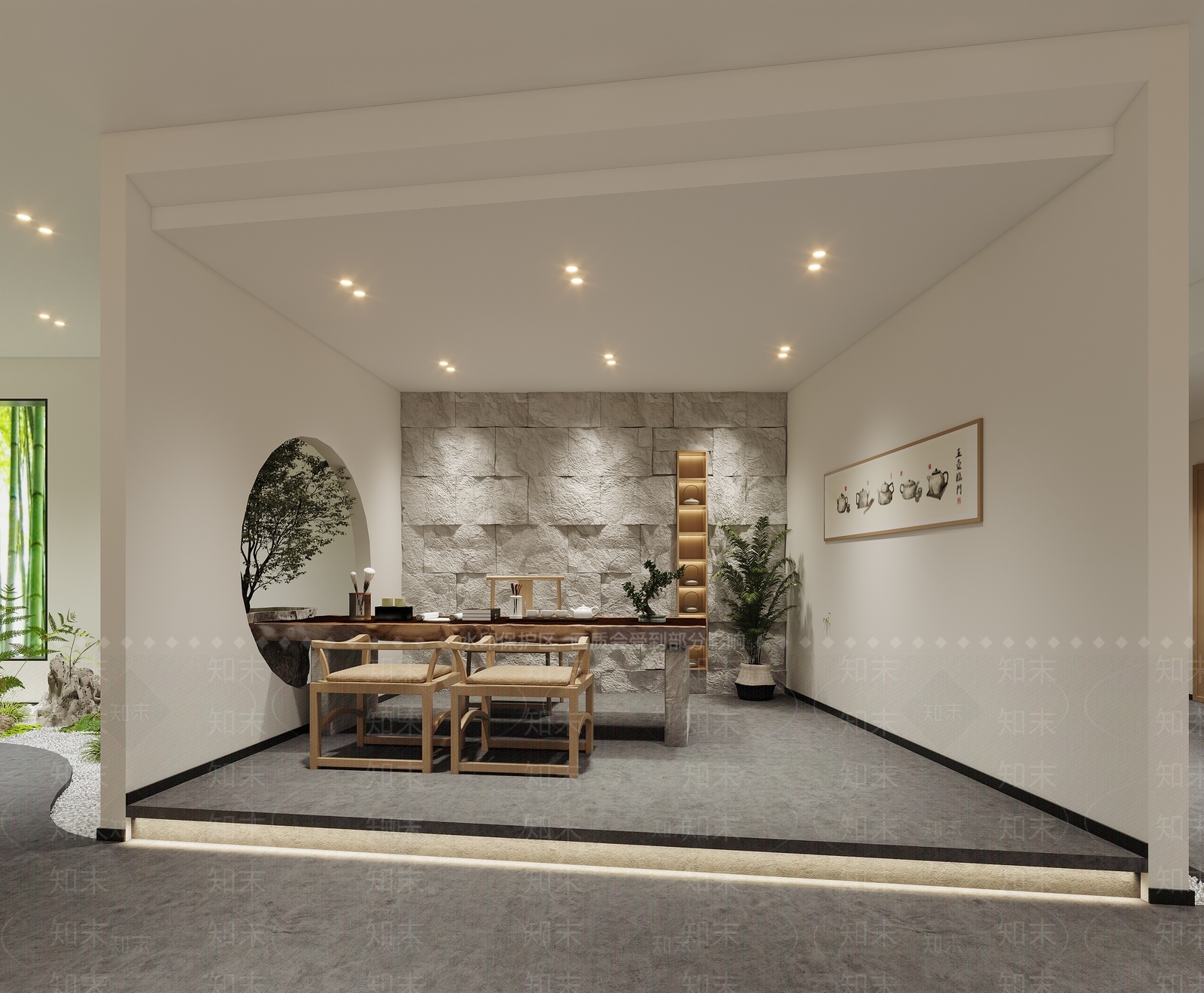 现代茶馆3D模型下载【ID:1118167550】