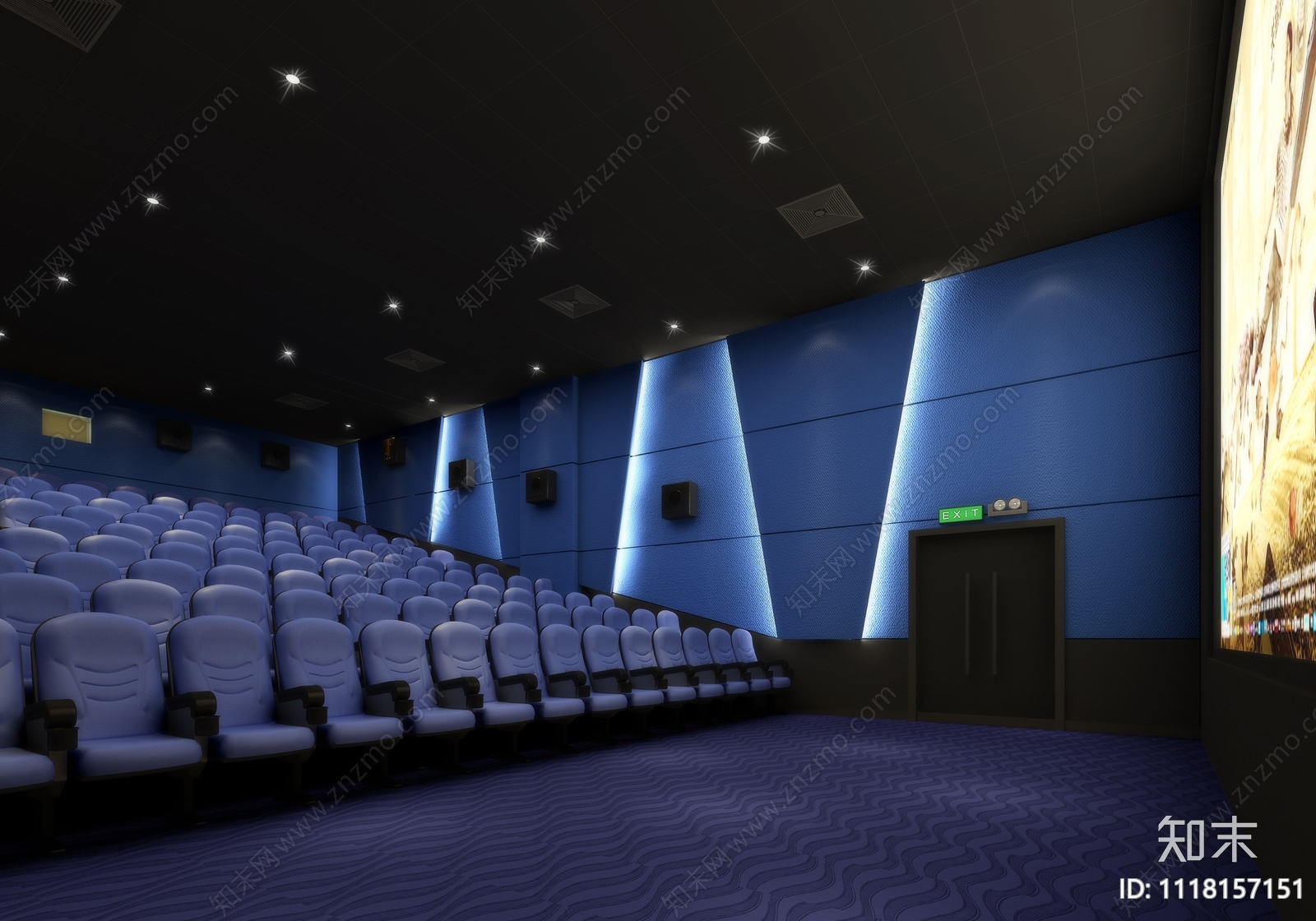 长沙电影院室内空间设计施工图施工图下载【ID:1118157151】