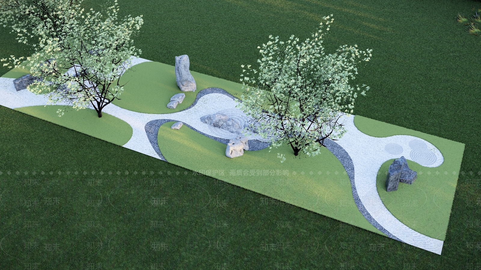 现代景观微地形SU模型下载【ID:1118170147】
