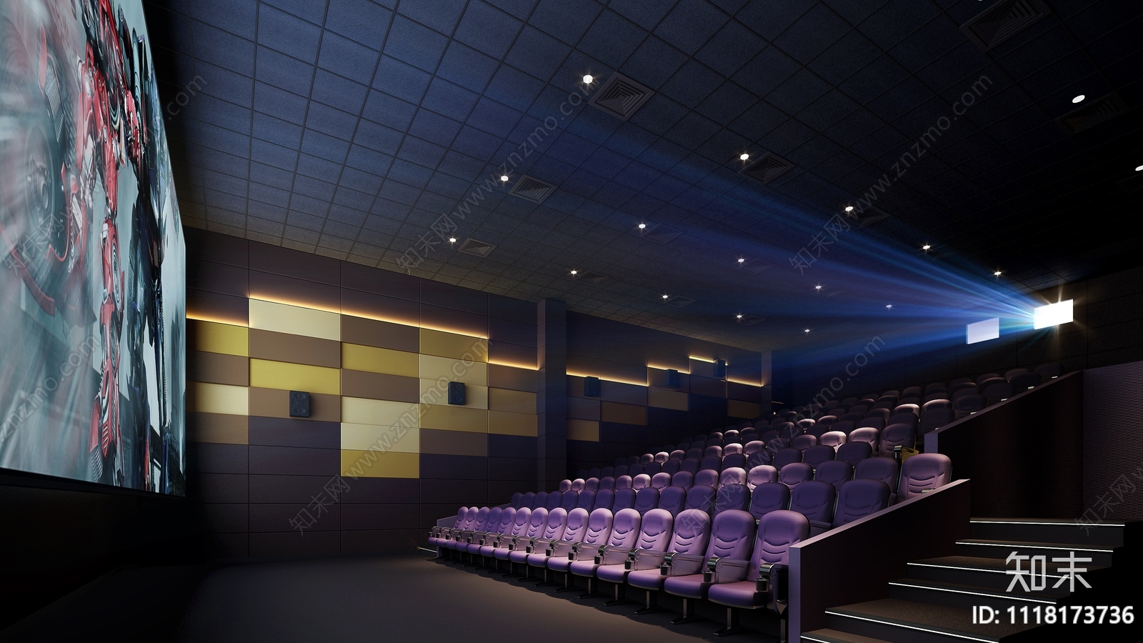 韶关电影院设计施工图含效果图施工图下载【ID:1118173736】