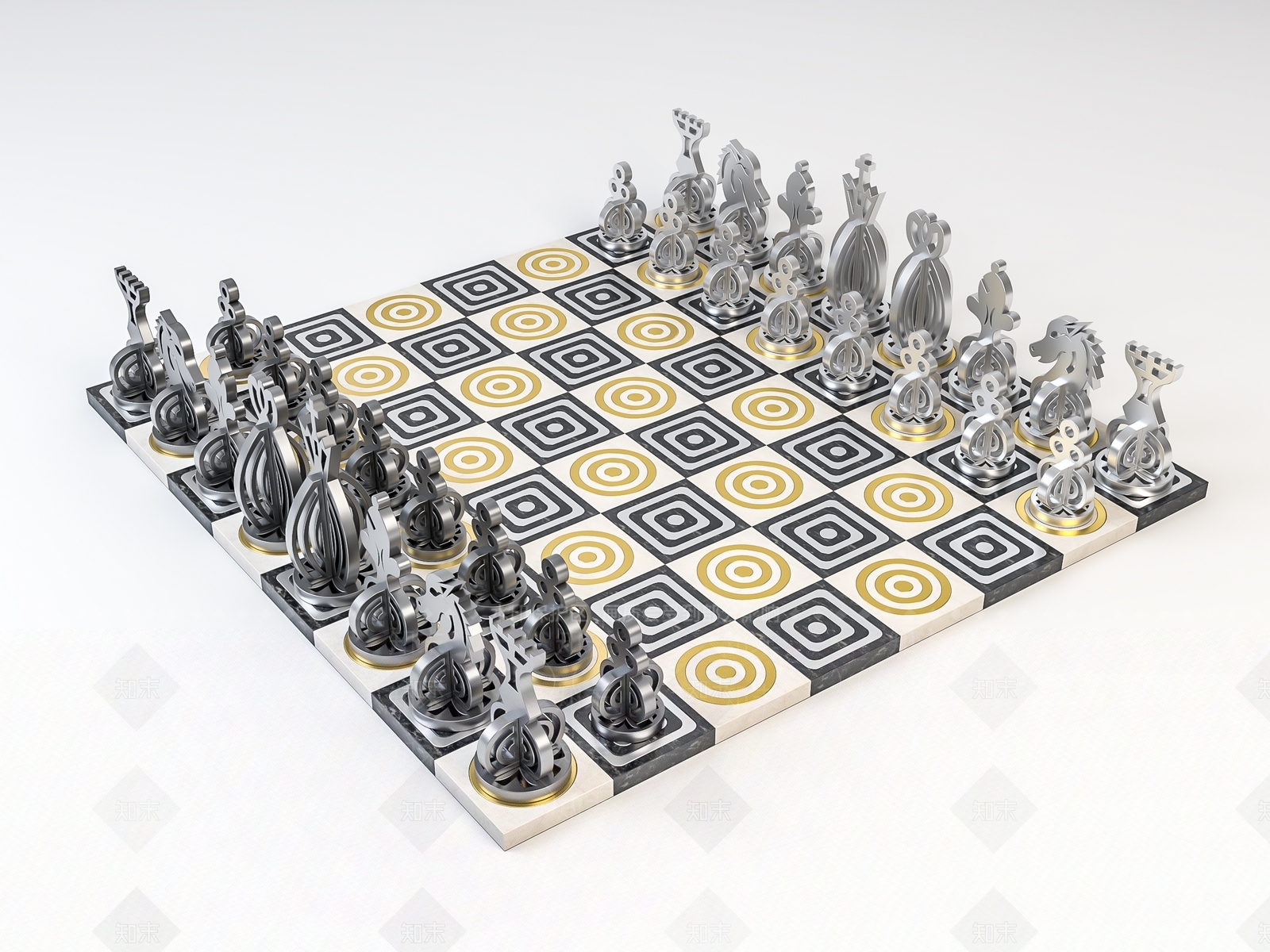 现代国际象棋3D模型下载【ID:1118179181】