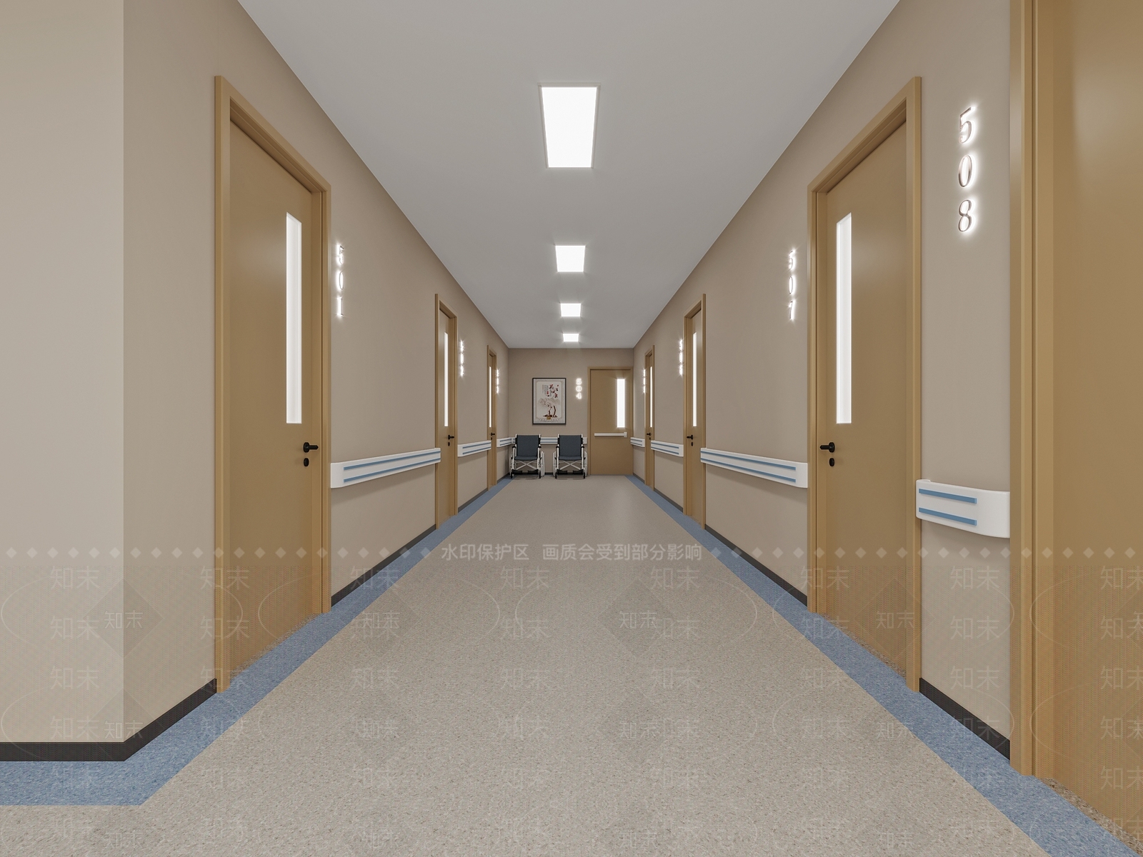 现代医院服务台3D模型下载【ID:1118583917】