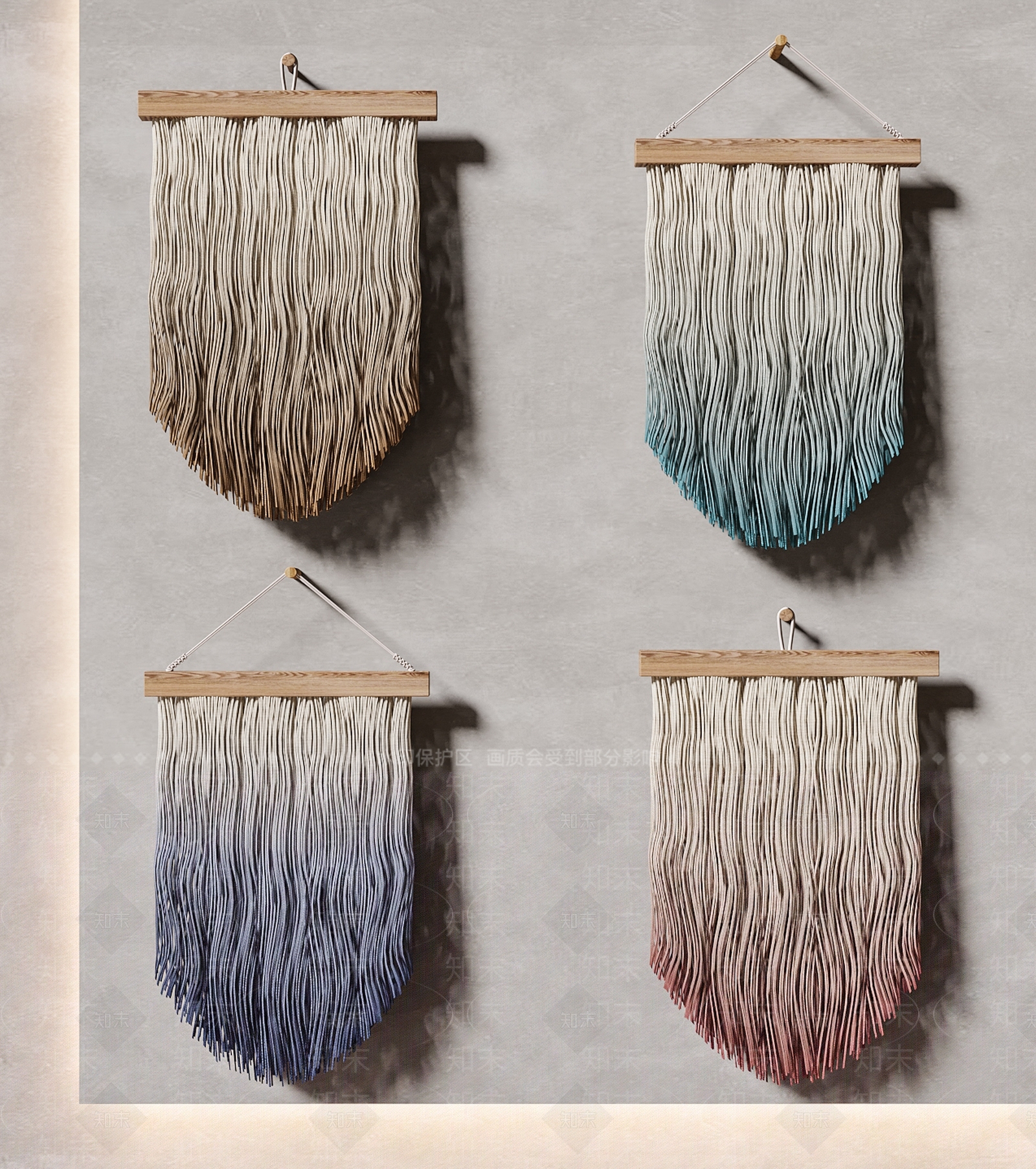 侘寂风流苏挂饰3D模型下载【ID:1118266724】