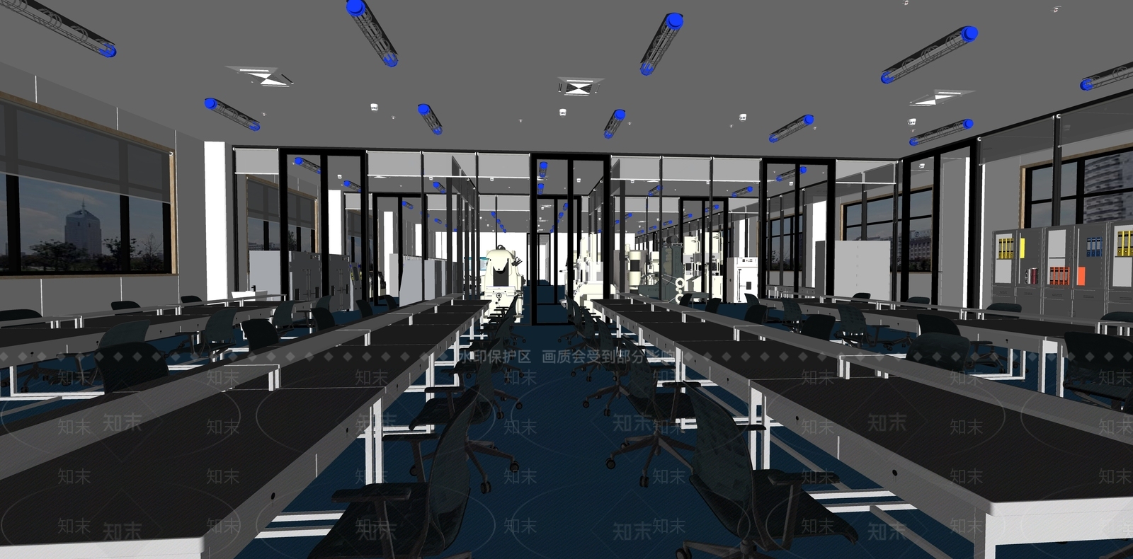 现代厂房车间SU模型下载【ID:1118183927】