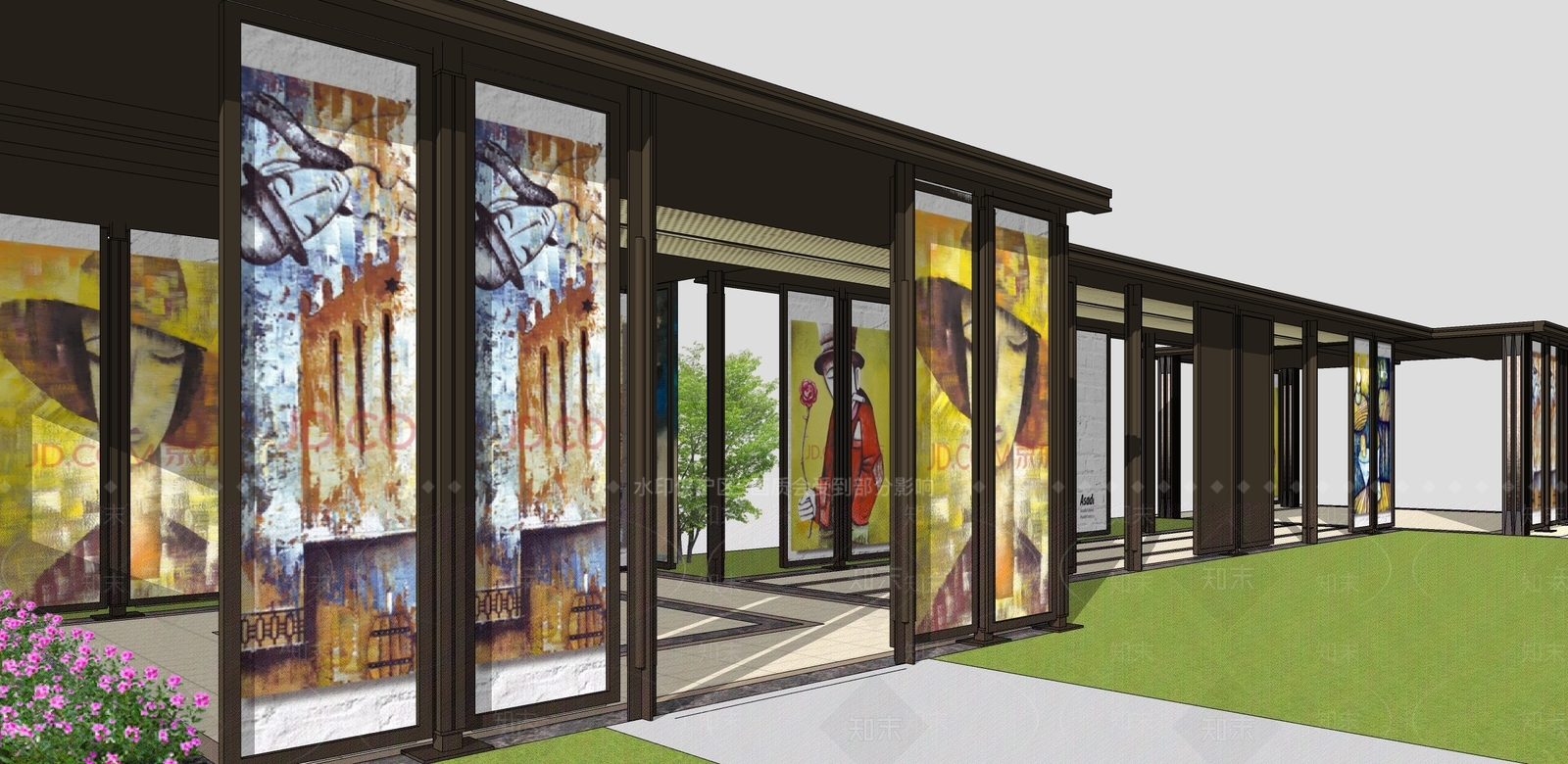 古典连廊SU模型下载【ID:1118185136】