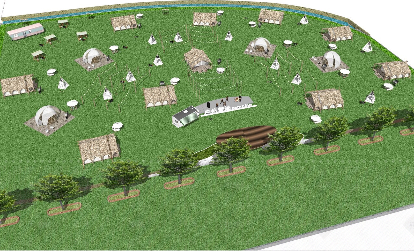 现代露营帐篷SU模型下载【ID:1118185263】
