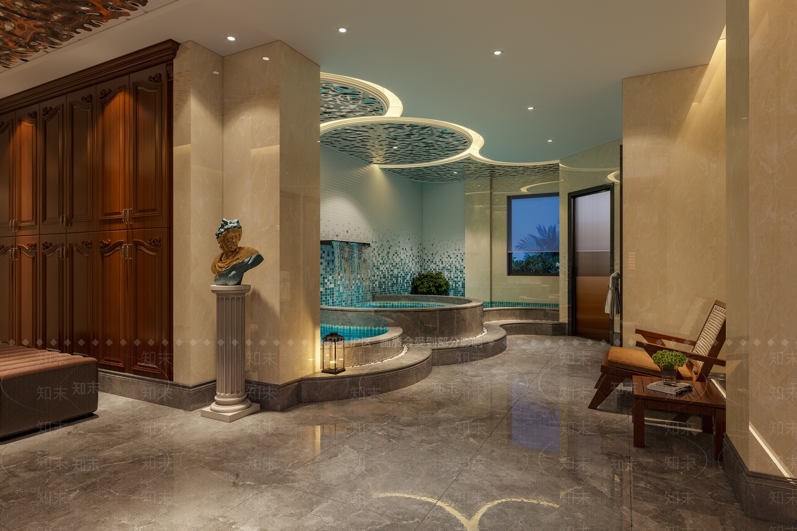 现代洗浴中心3D模型下载【ID:1118198013】