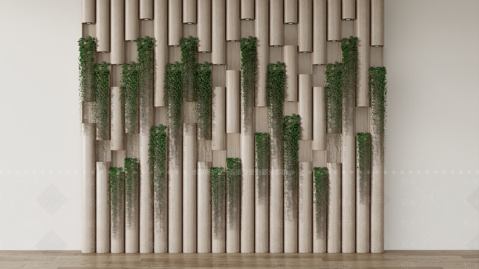 现代植物背景墙SU模型下载【ID:1118199975】