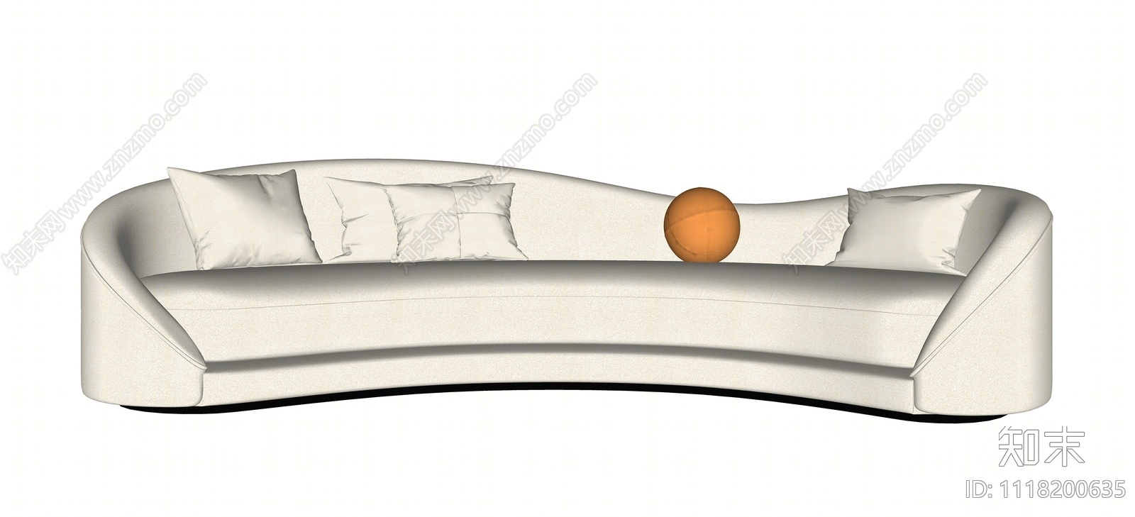 现代弧形沙发SU模型下载【ID:1118200635】