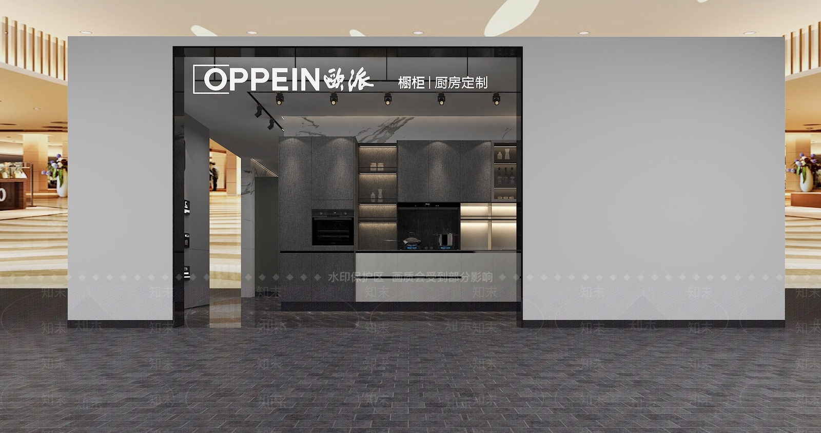 现代欧派家居专卖店3D模型下载【ID:1118204710】