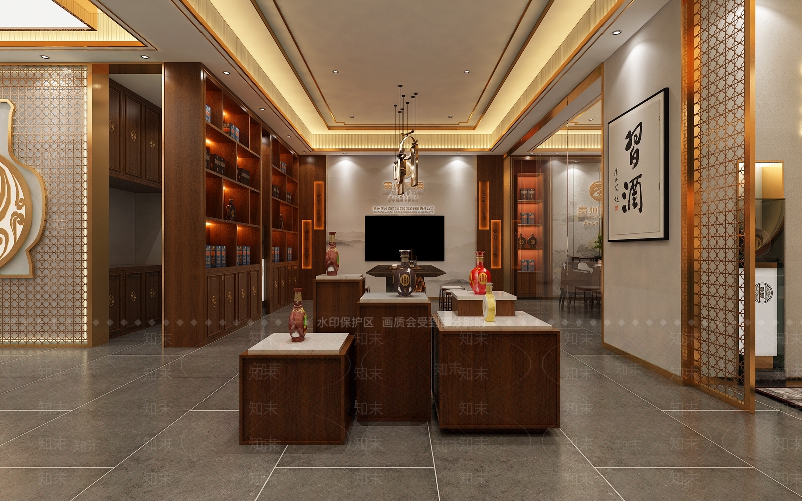 新中式白酒专卖店3D模型下载【ID:1118211031】