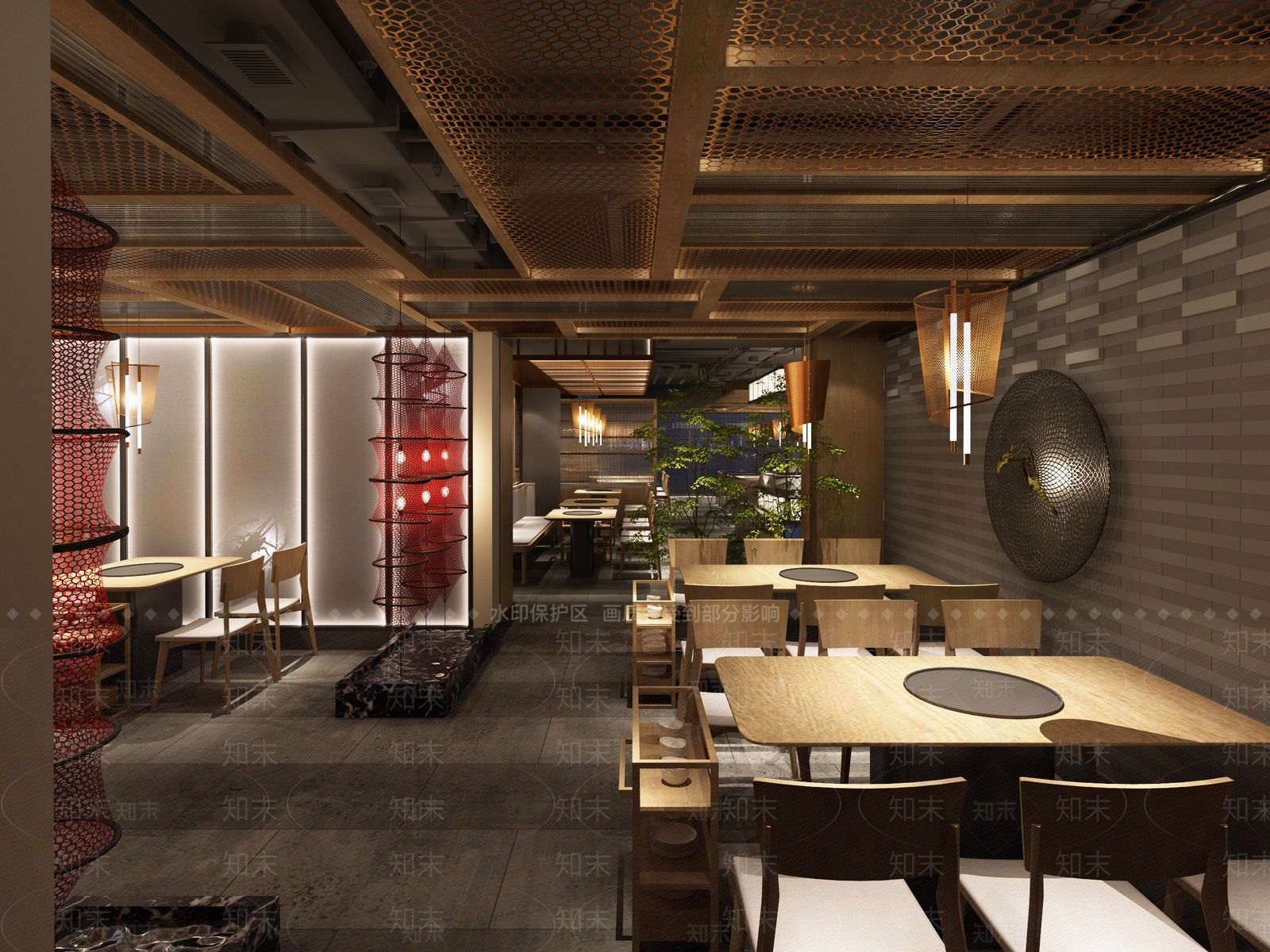 新中式火锅店3D模型下载【ID:1118213059】