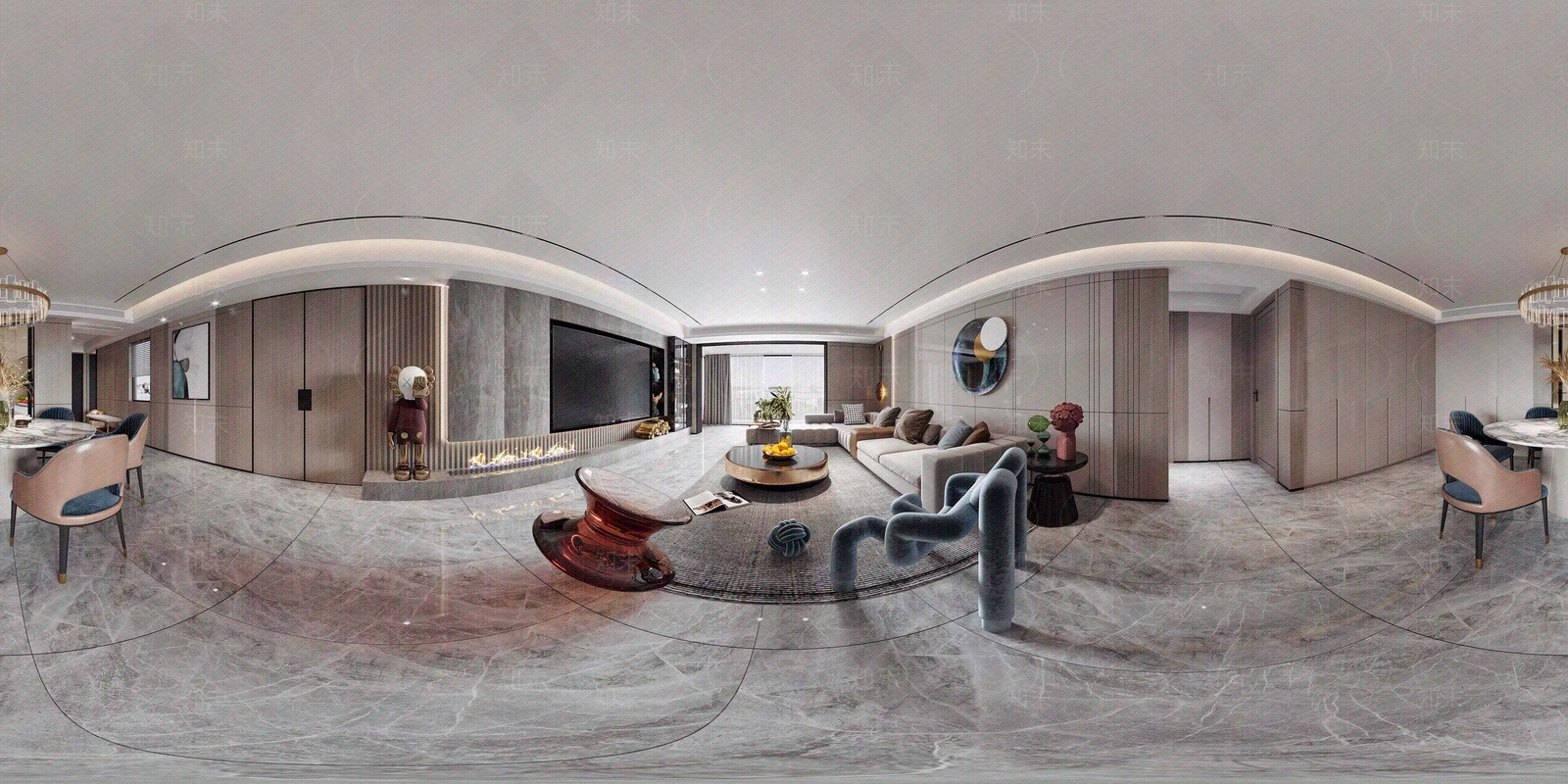 轻奢住宅客厅HDR贴图下载【ID:1118213331】