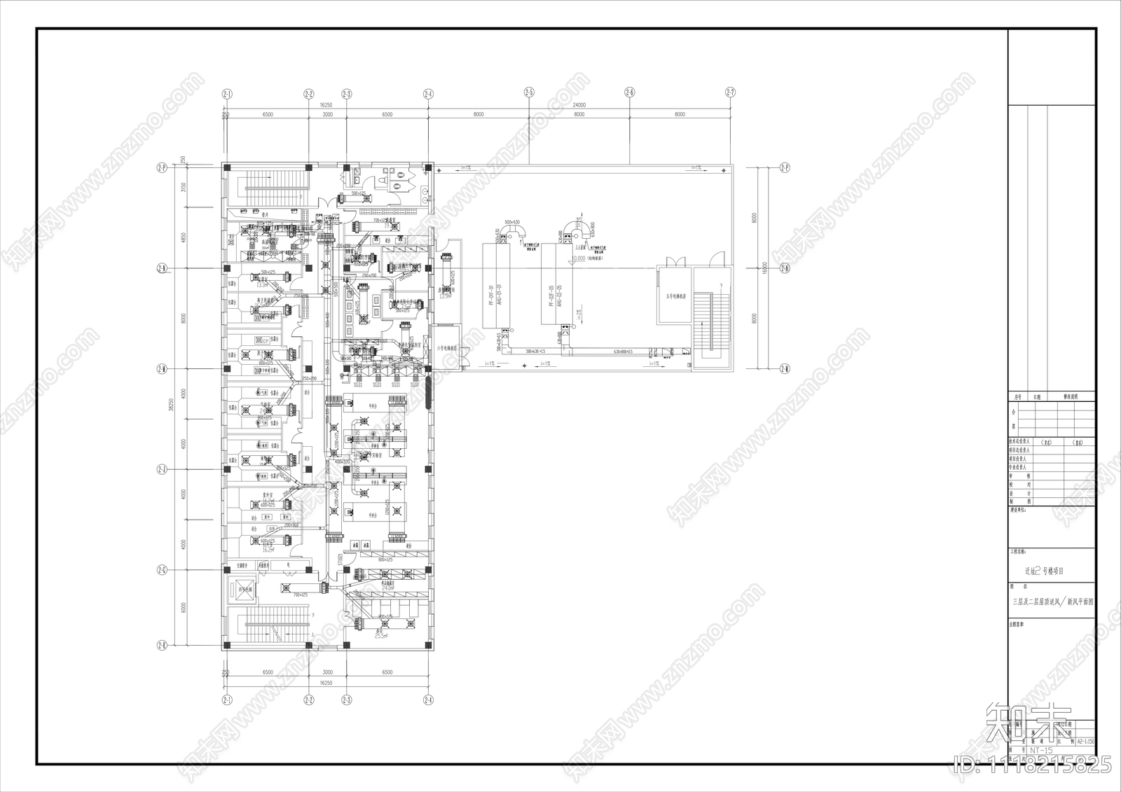 检验中心实验室暖通施工图施工图下载【ID:1118215825】