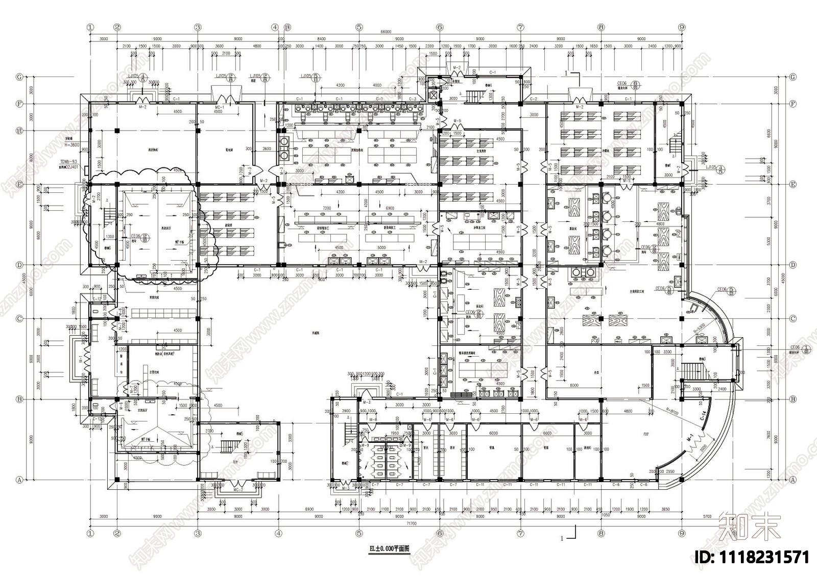 学校食堂建筑CAD详图施工图施工图下载【ID:1118231571】