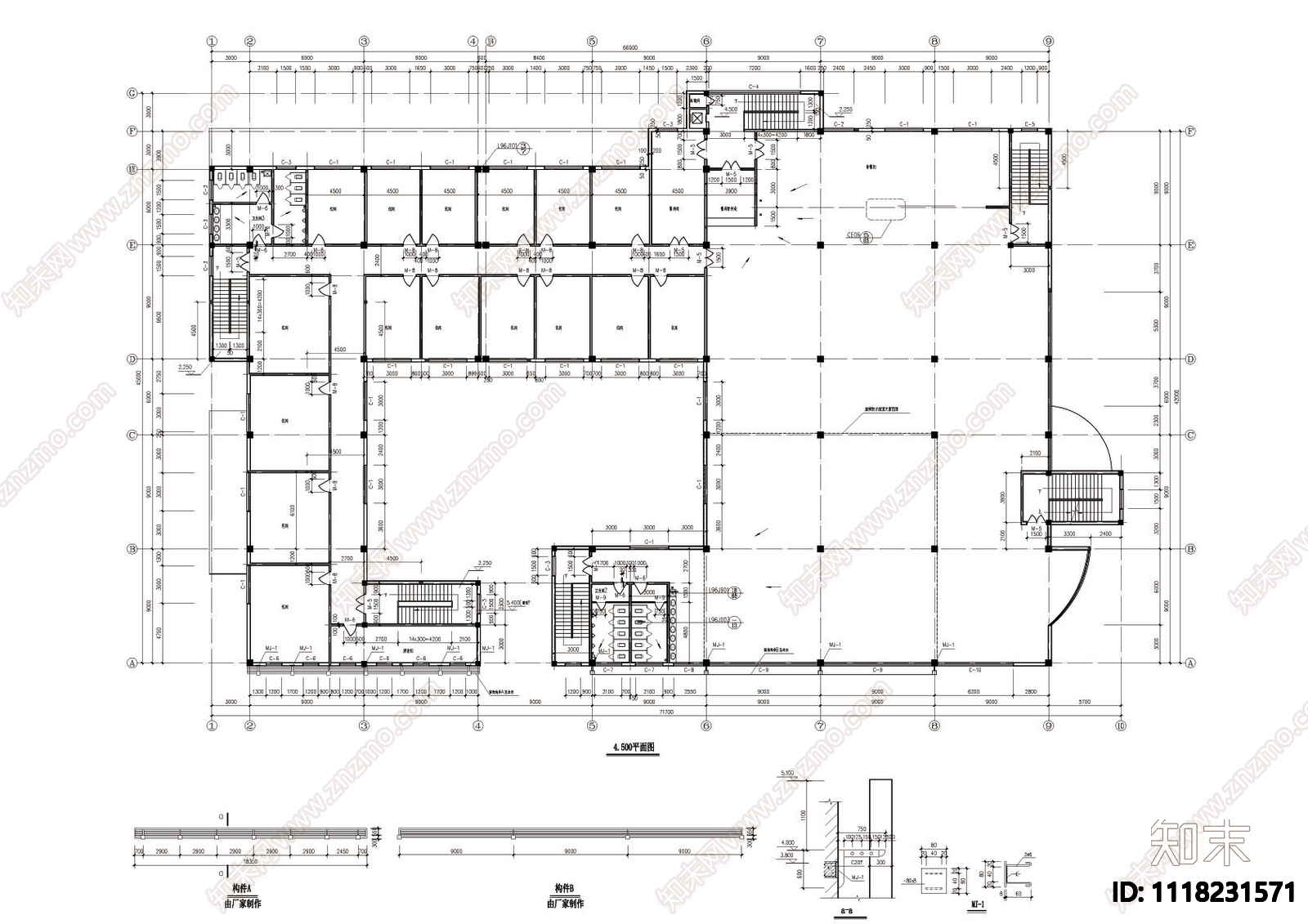 学校食堂建筑CAD详图施工图施工图下载【ID:1118231571】