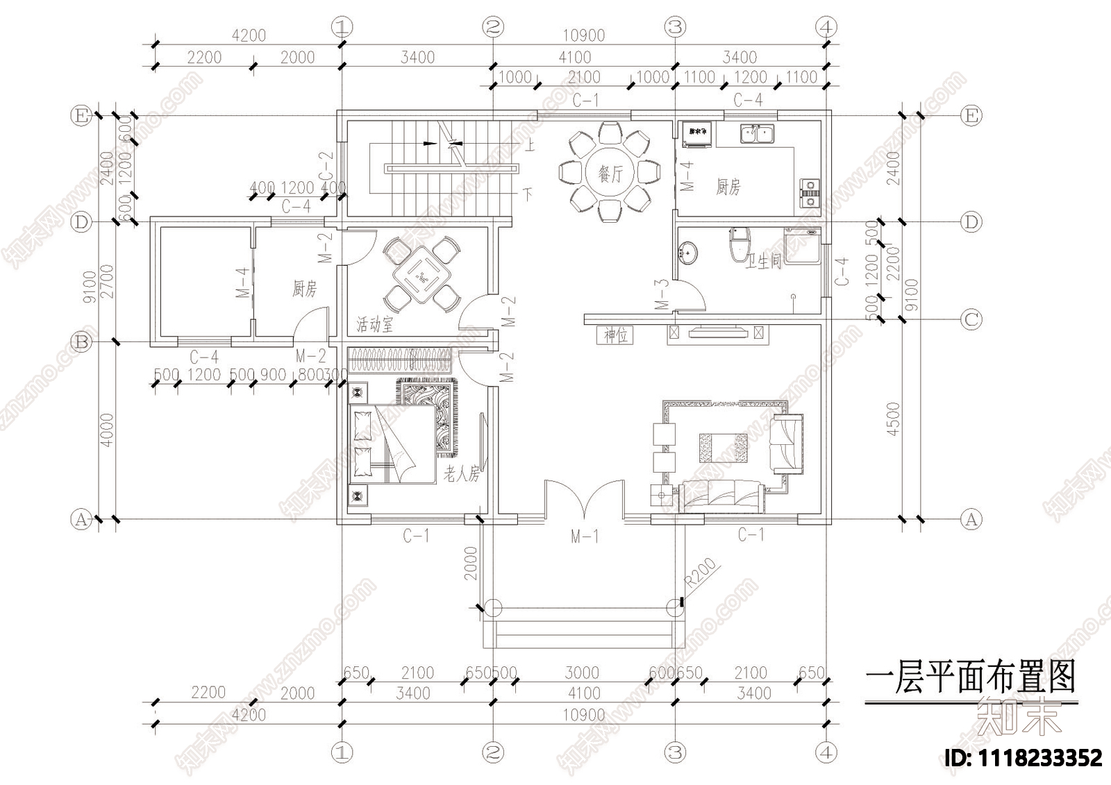 二层小别墅建施结施给排水全套图施工图cad施工图下载【ID:1118233352】