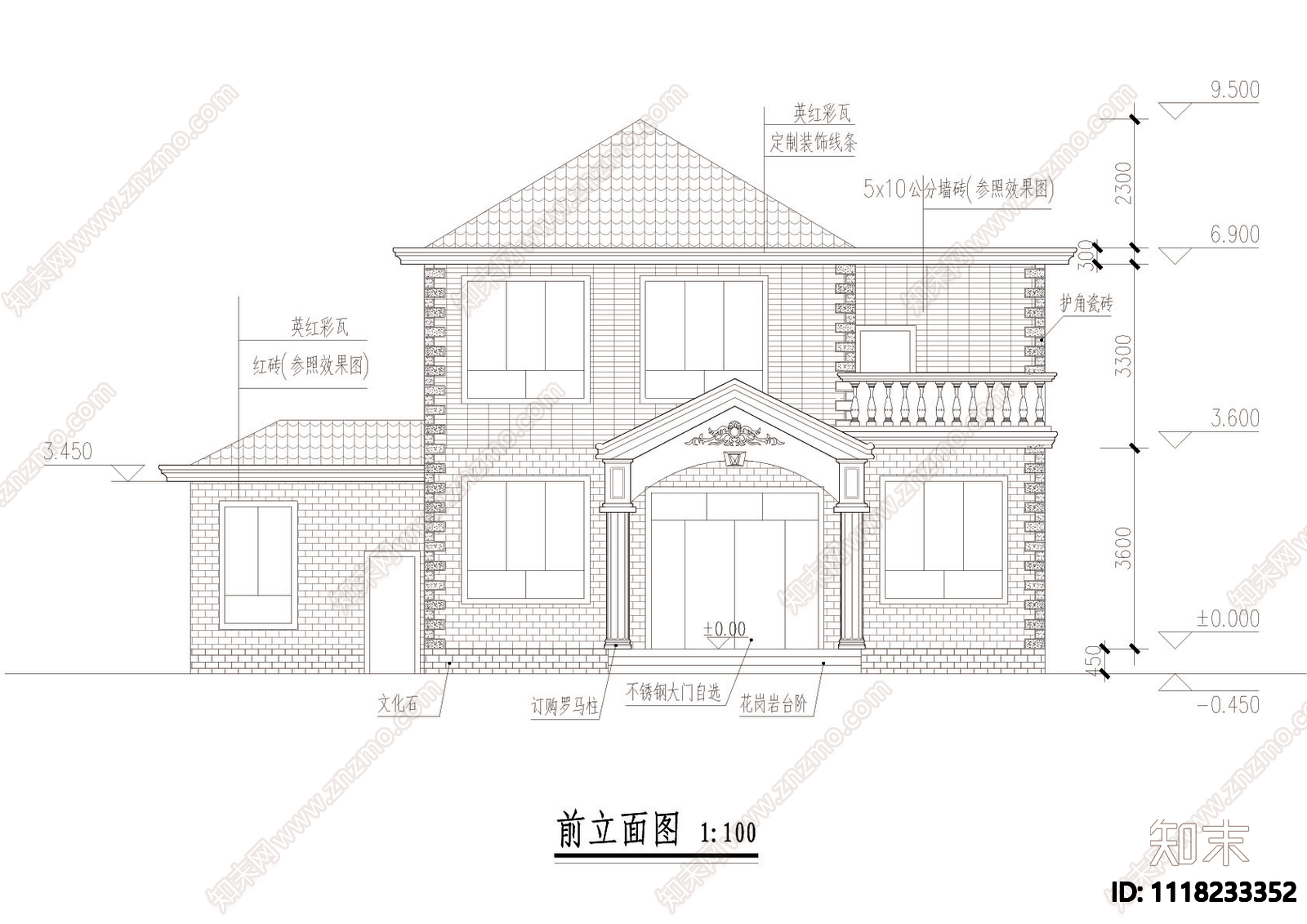 二层小别墅建施结施给排水全套图施工图cad施工图下载【ID:1118233352】