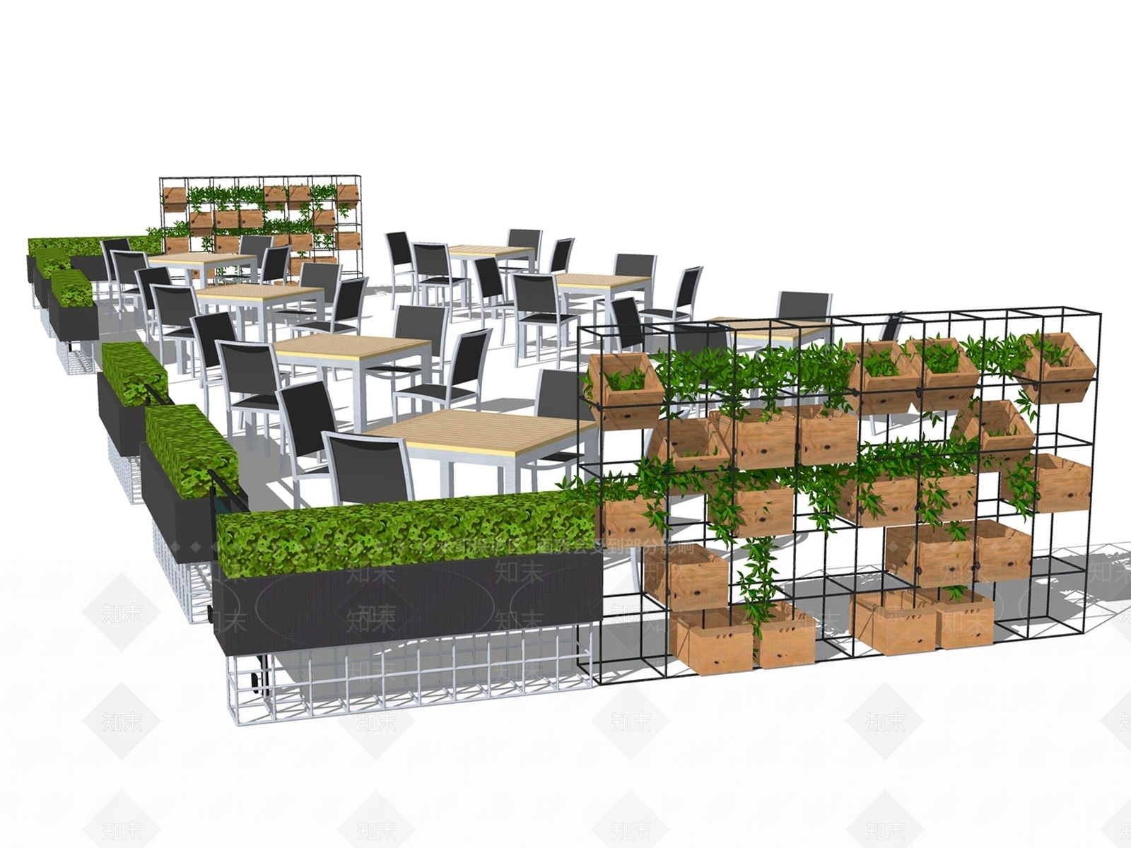 现代商业外摆SU模型下载【ID:1118234167】