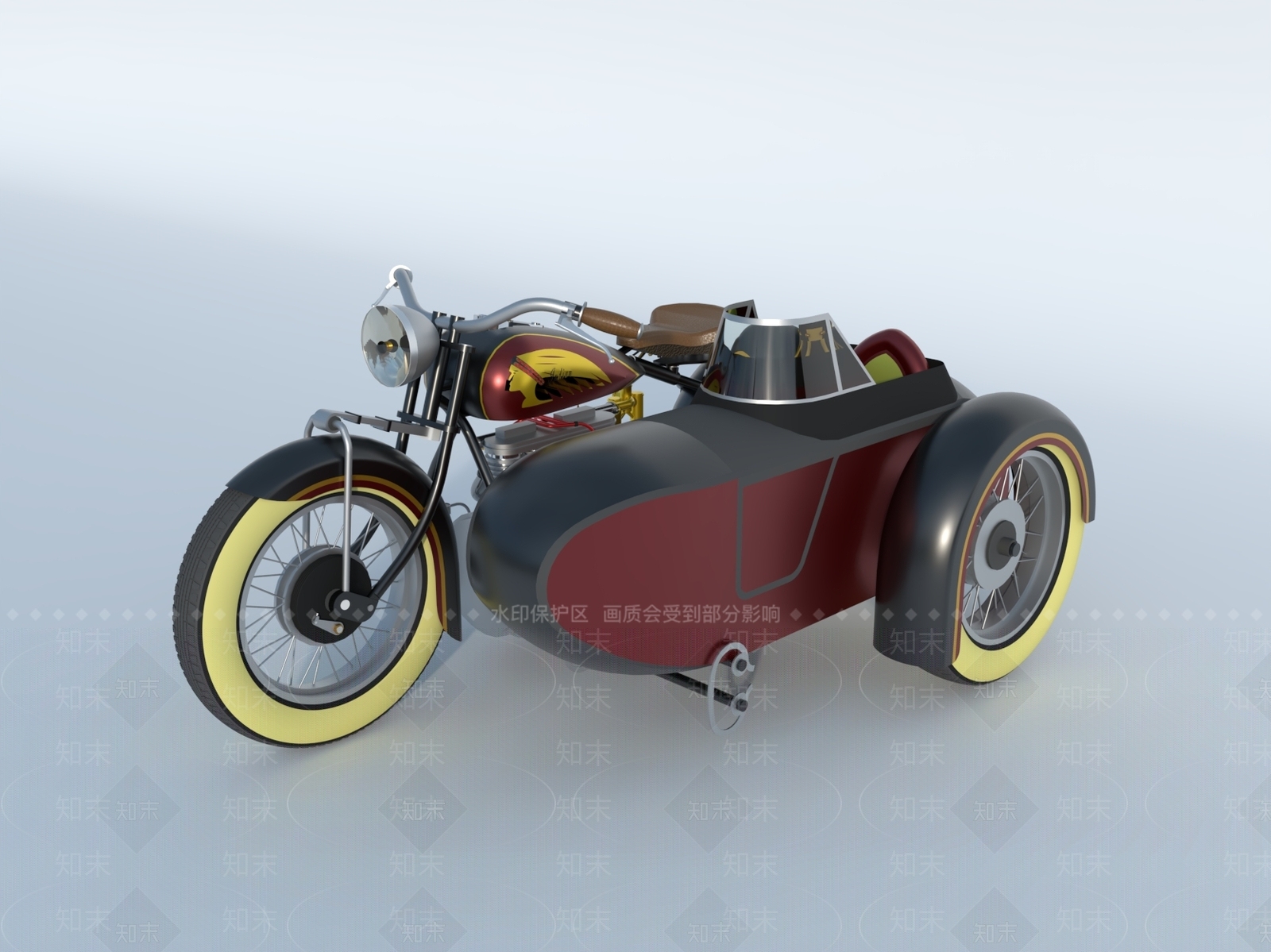 摩托车SU模型下载【ID:1118236729】
