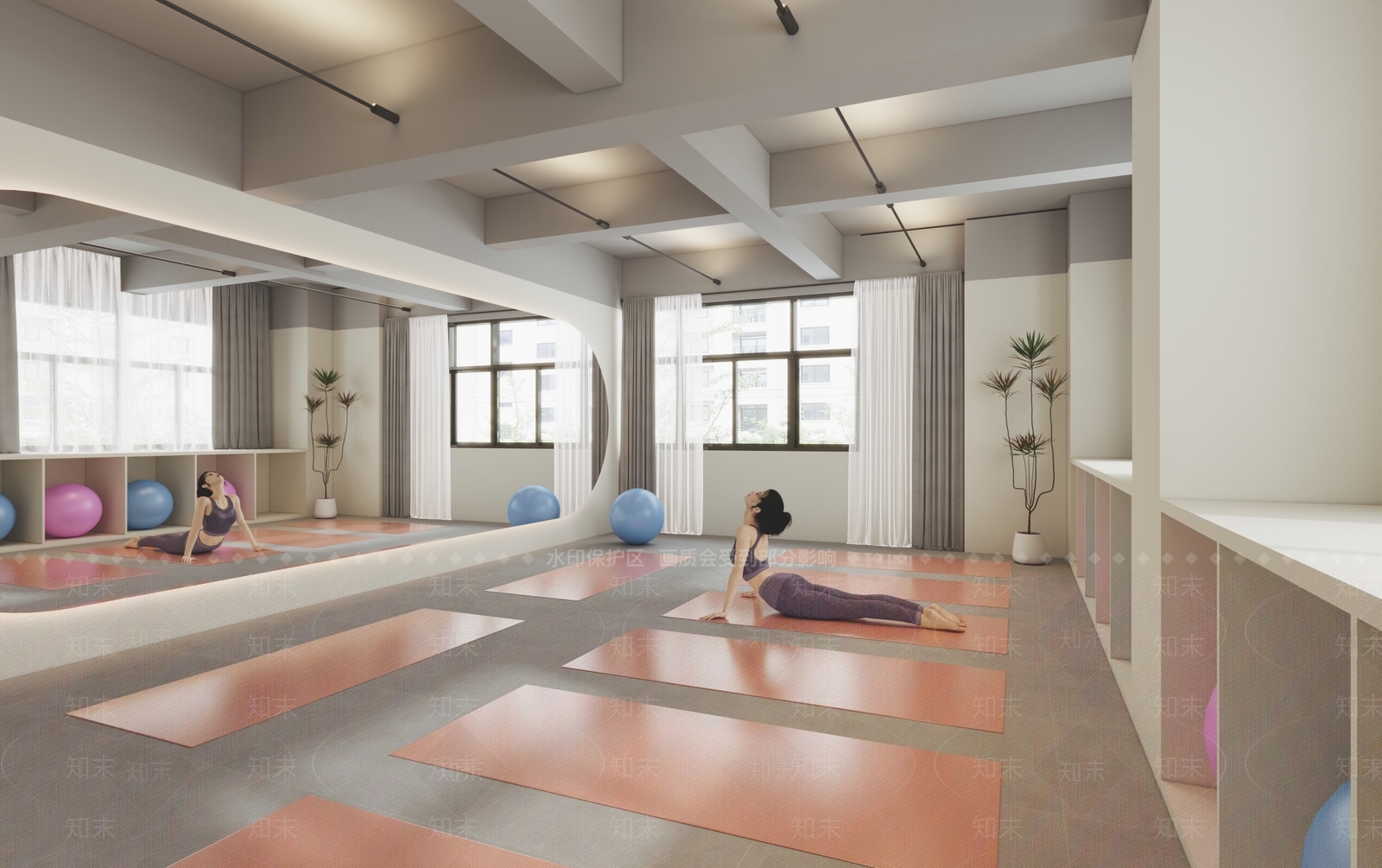 现代瑜伽3D模型下载【ID:1118237401】