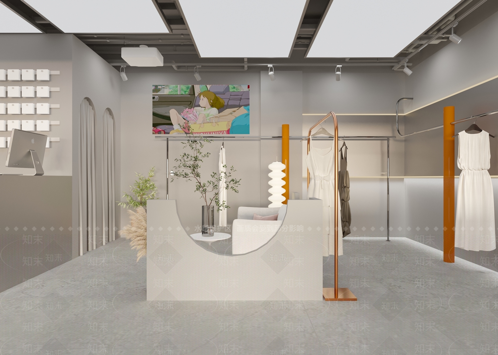 现代服装店3D模型下载【ID:1118241646】