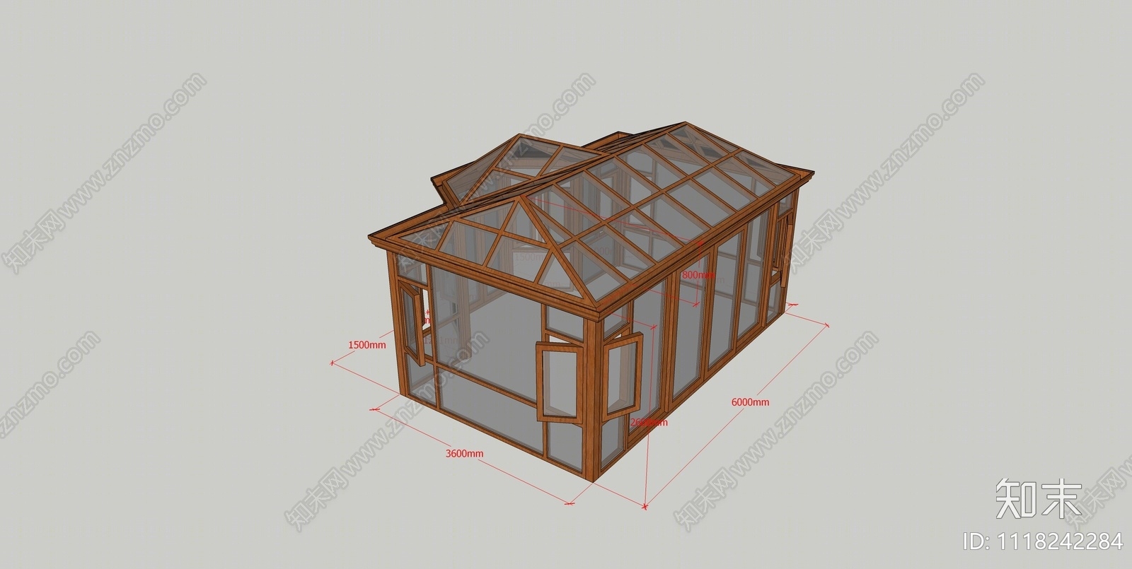 现代异形顶阳光房SU模型下载【ID:1118242284】