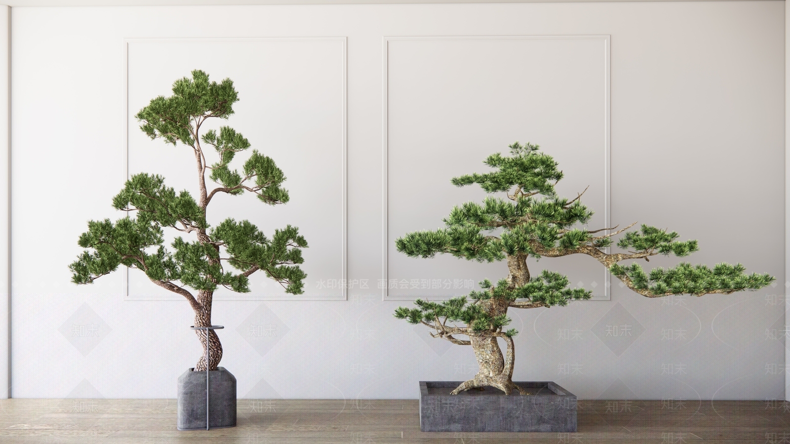 松树绿植盆栽SU模型下载【ID:1118243289】