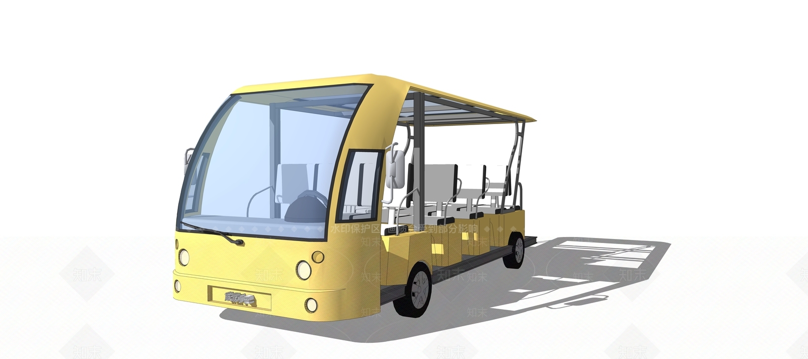 小黄观光车SU模型下载【ID:1118243714】