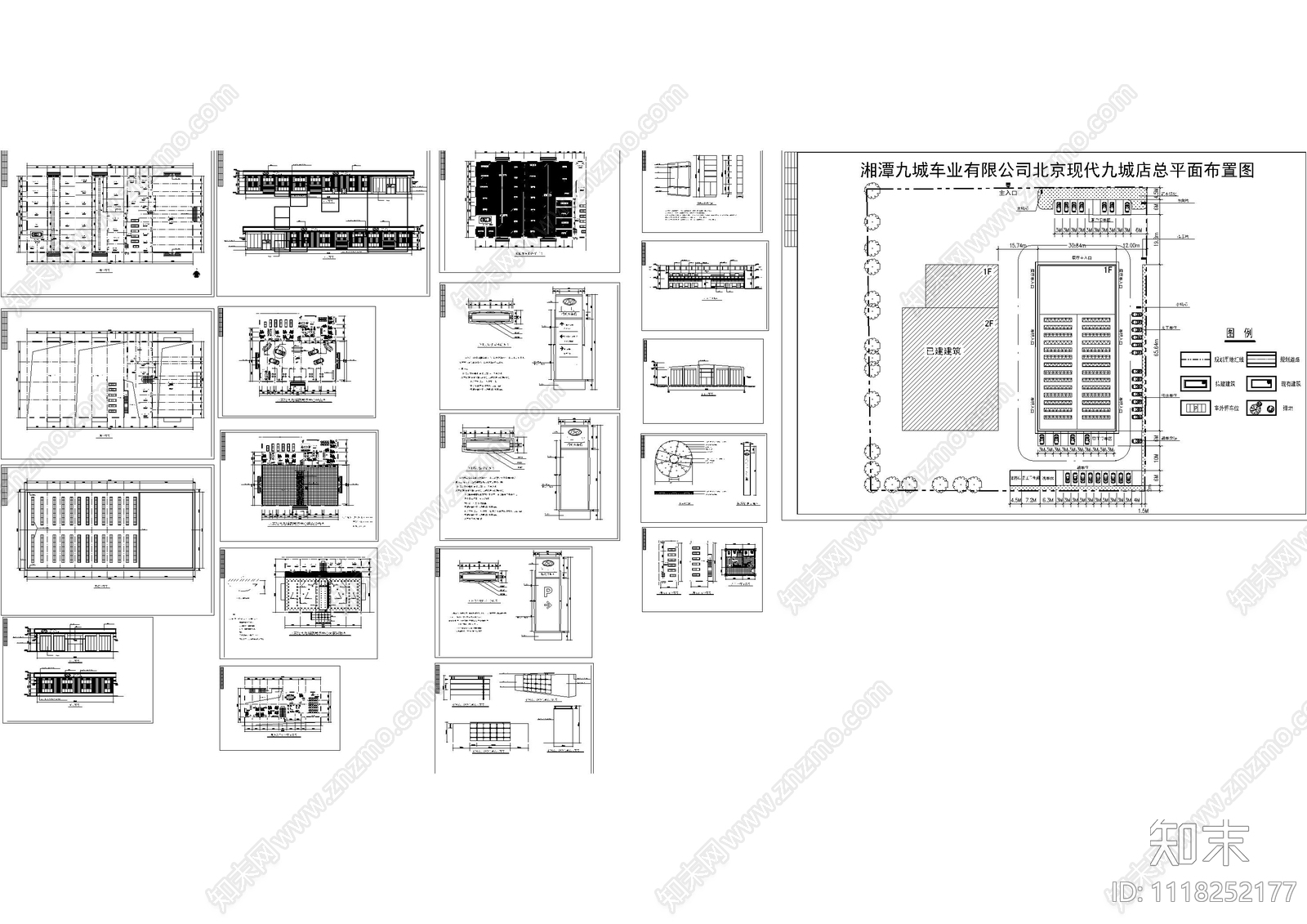 现代汽车展示中心施工图施工图下载【ID:1118252177】