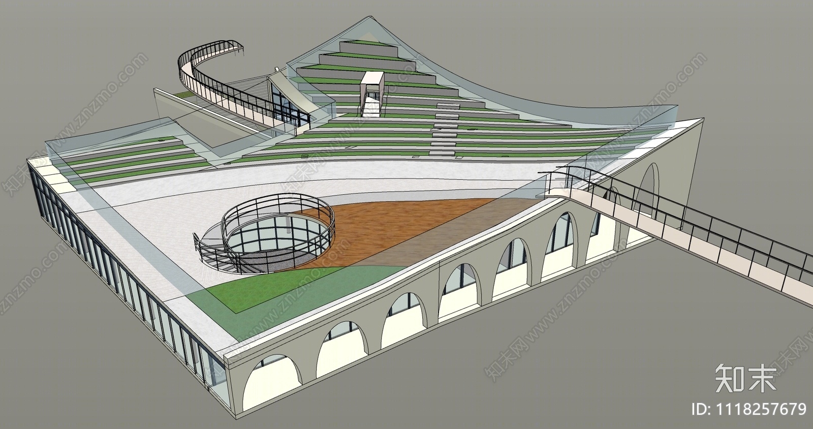 现在异形商业建筑SU模型下载【ID:1118257679】