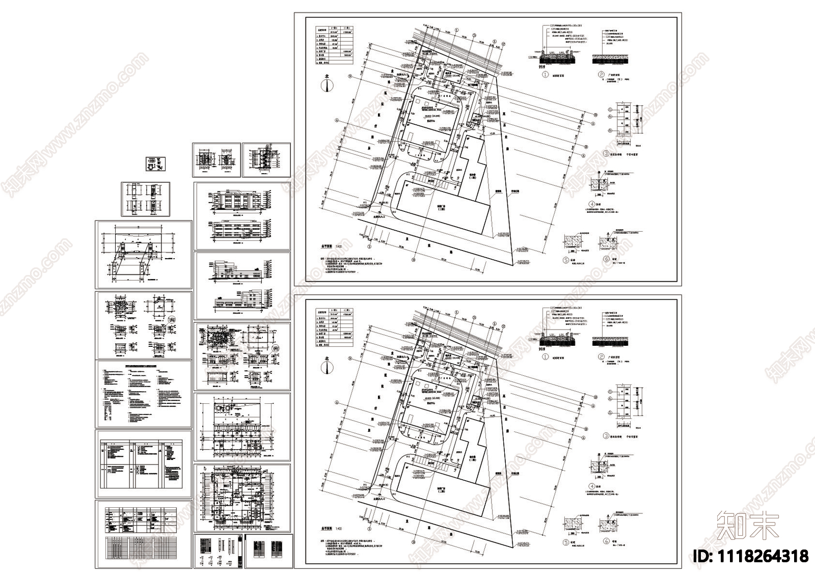 医院后勤洗涤中心建施图施工图施工图下载【ID:1118264318】