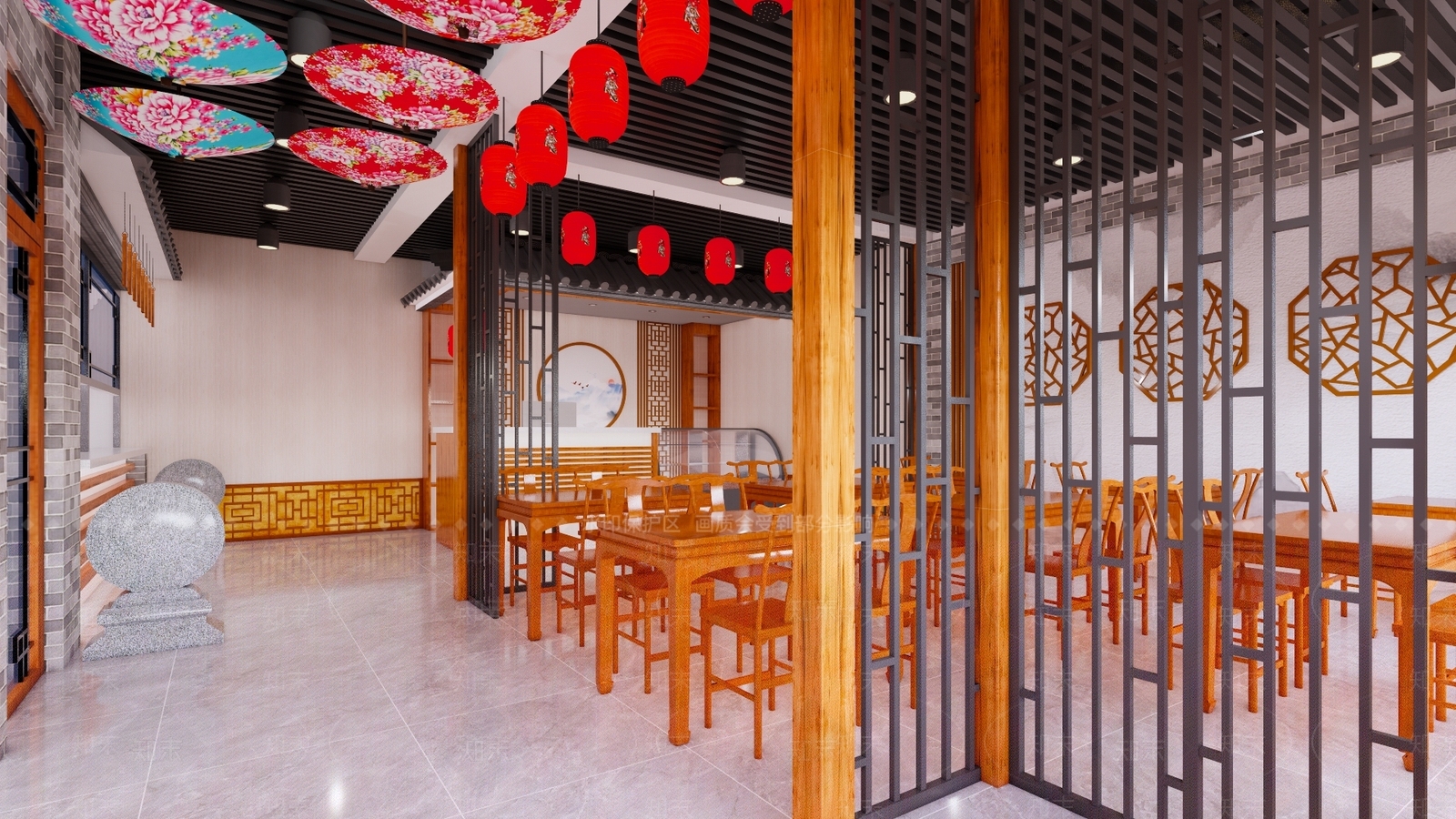 中式饭馆SU模型下载【ID:1118265098】