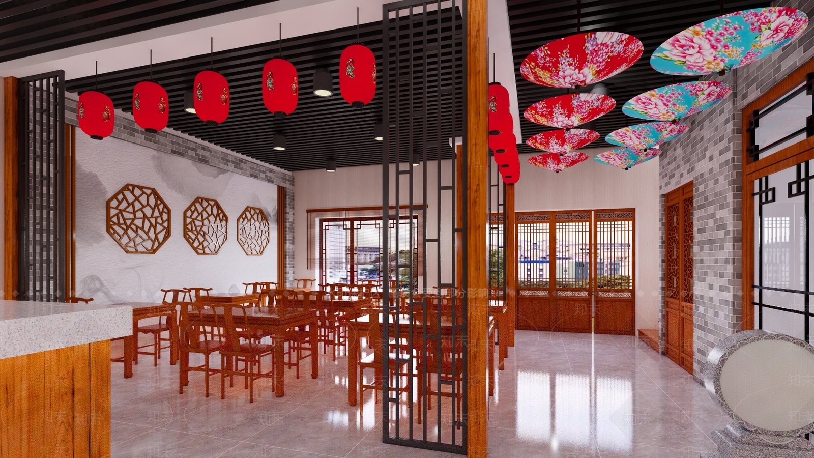 中式饭馆SU模型下载【ID:1118265098】