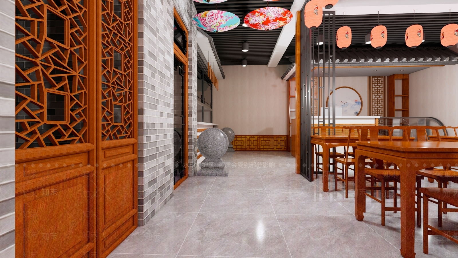 中式饭馆SU模型下载【ID:1118265098】