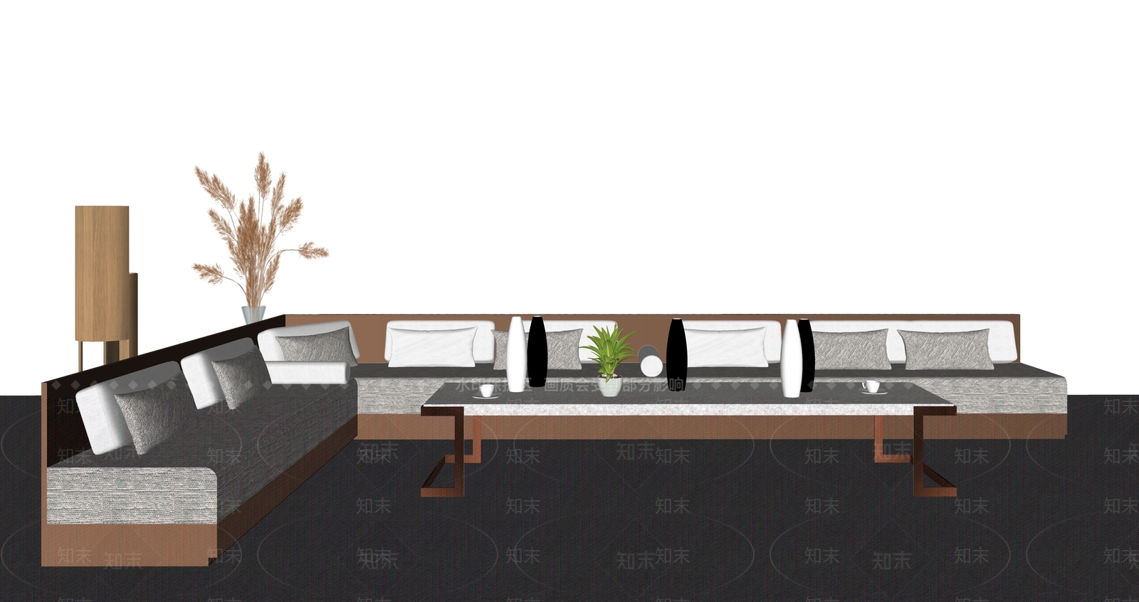 现代户外桌椅SU模型下载【ID:1118270179】