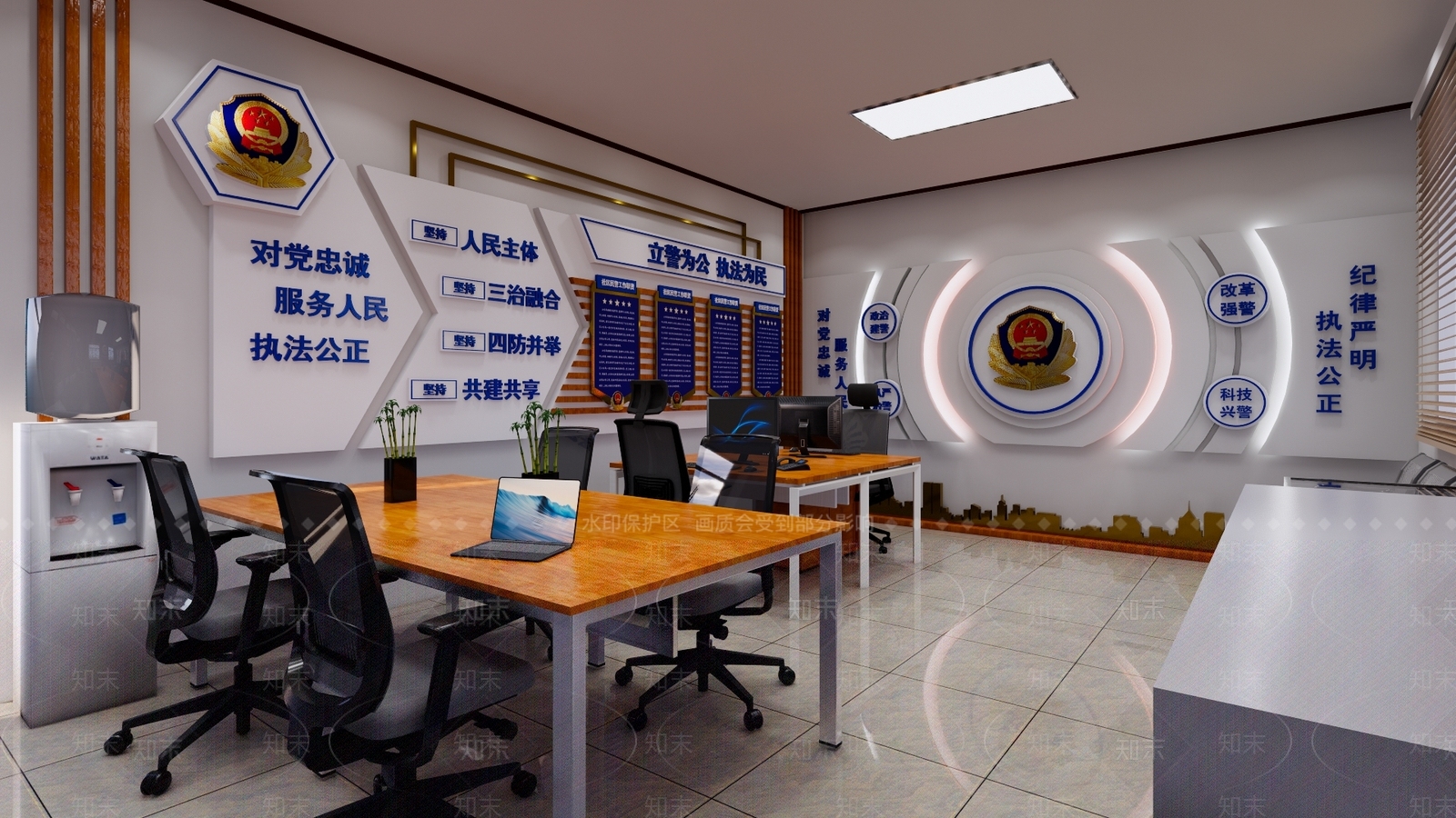 现代办公区域SU模型下载【ID:1118270235】