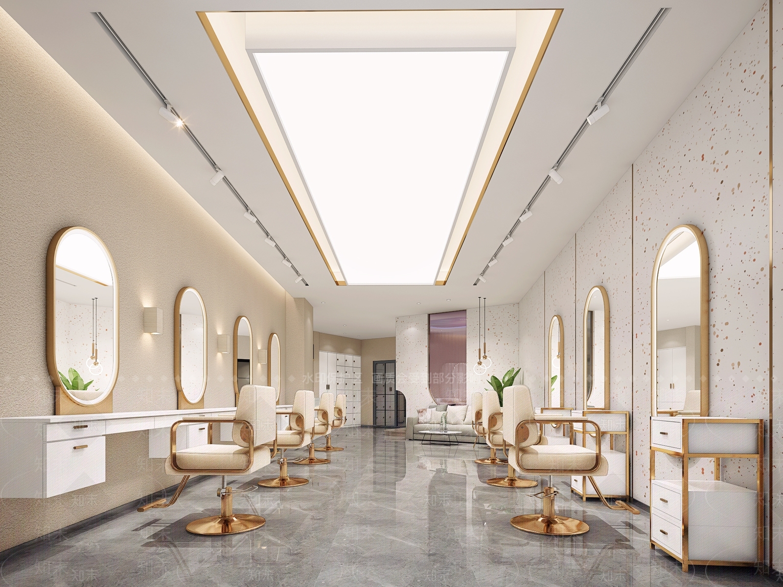 现代美发店3D模型下载【ID:1118274923】