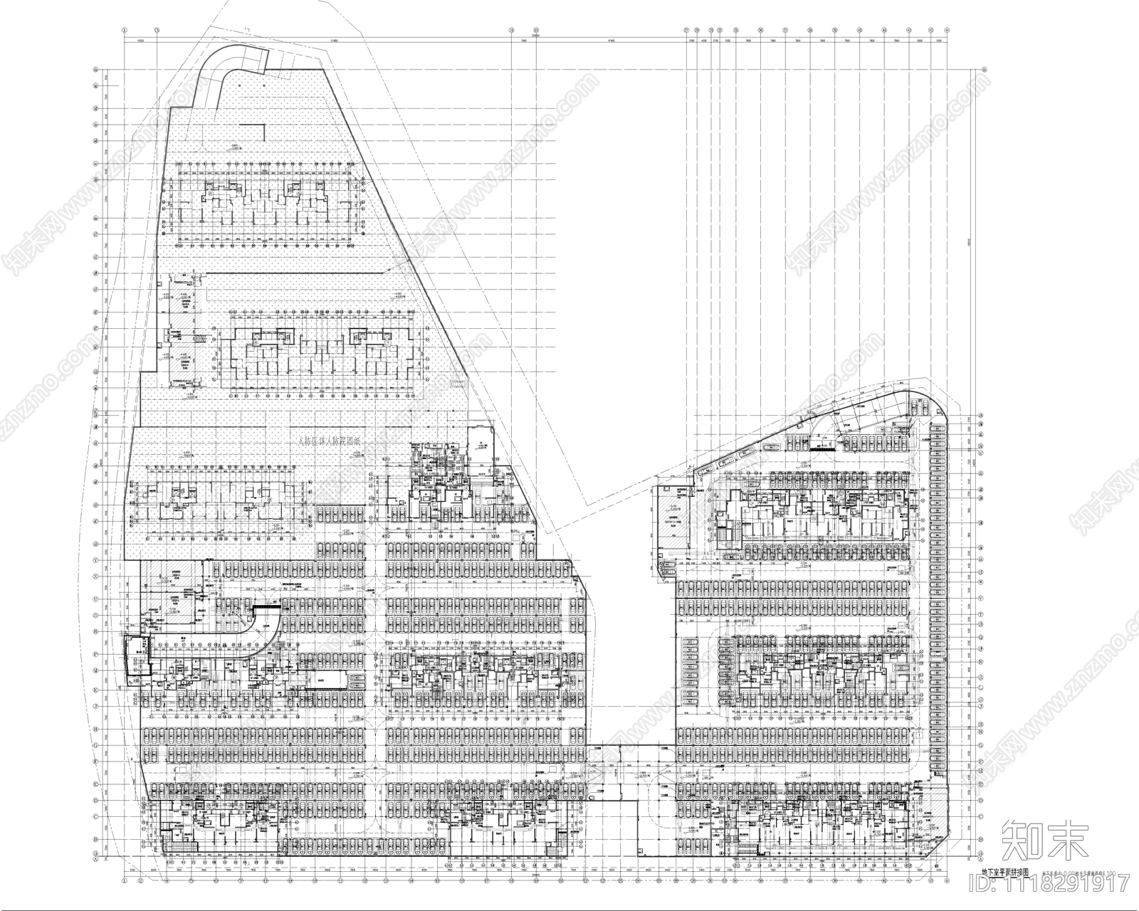 绿城住宅区建筑设计施工图施工图下载【ID:1118291917】