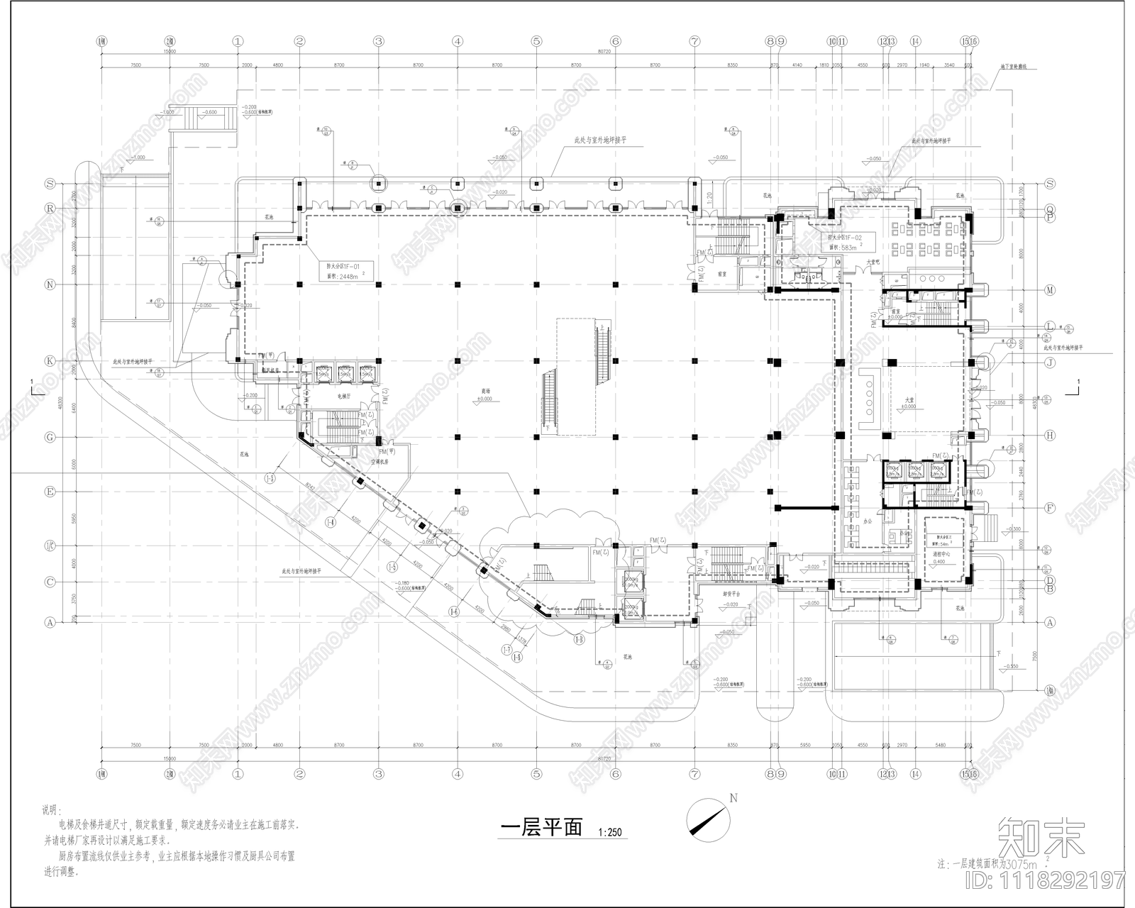 南昌市丰和新城办公建筑施工图cad施工图下载【ID:1118292197】