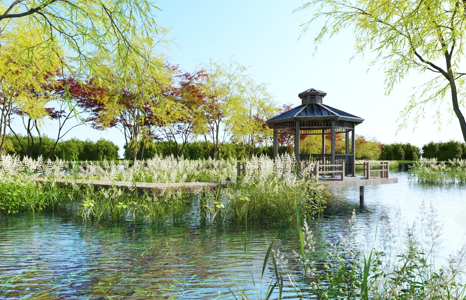 中式凉亭3D模型下载【ID:1118294499】