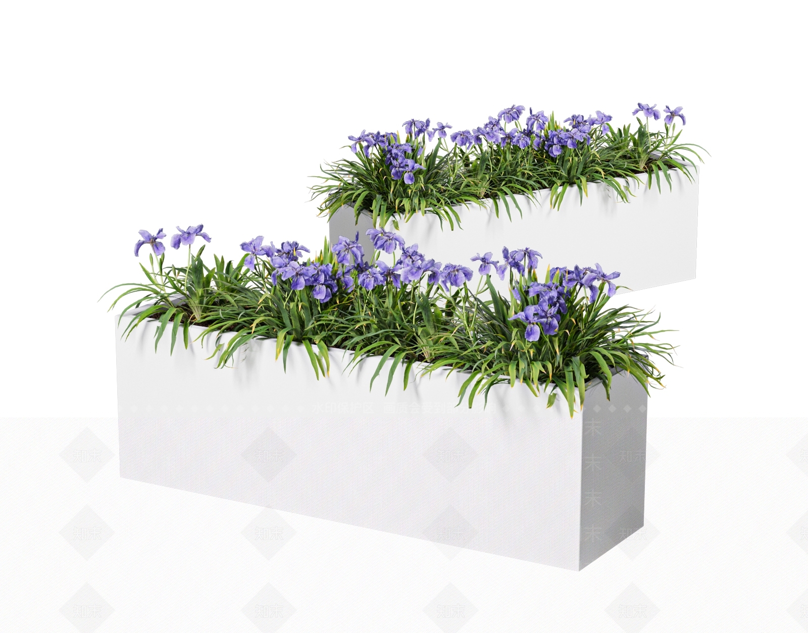 花坛盆栽3D模型下载【ID:1118296054】