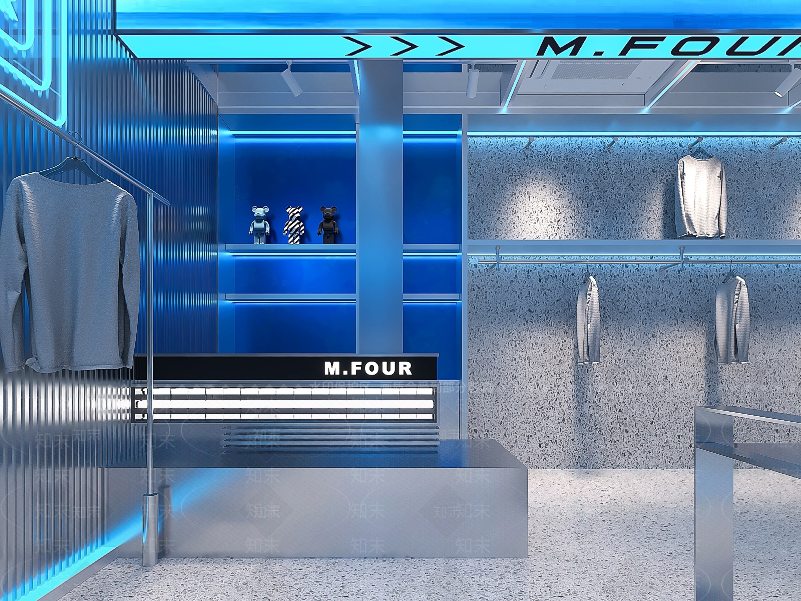 现代服装店3D模型下载【ID:1118301232】