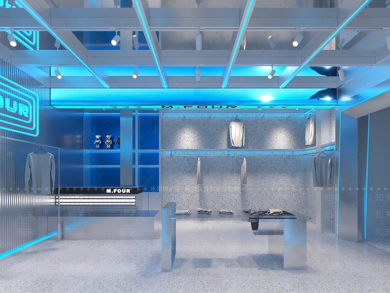 现代服装店3D模型下载【ID:1118301232】
