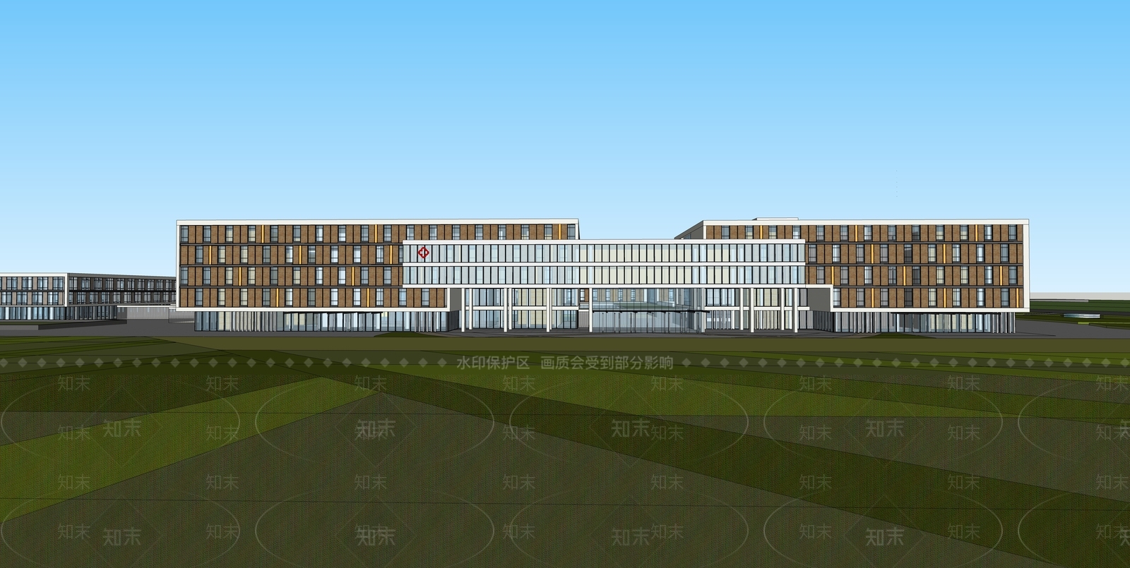 现代医疗建筑SU模型下载【ID:1118304560】