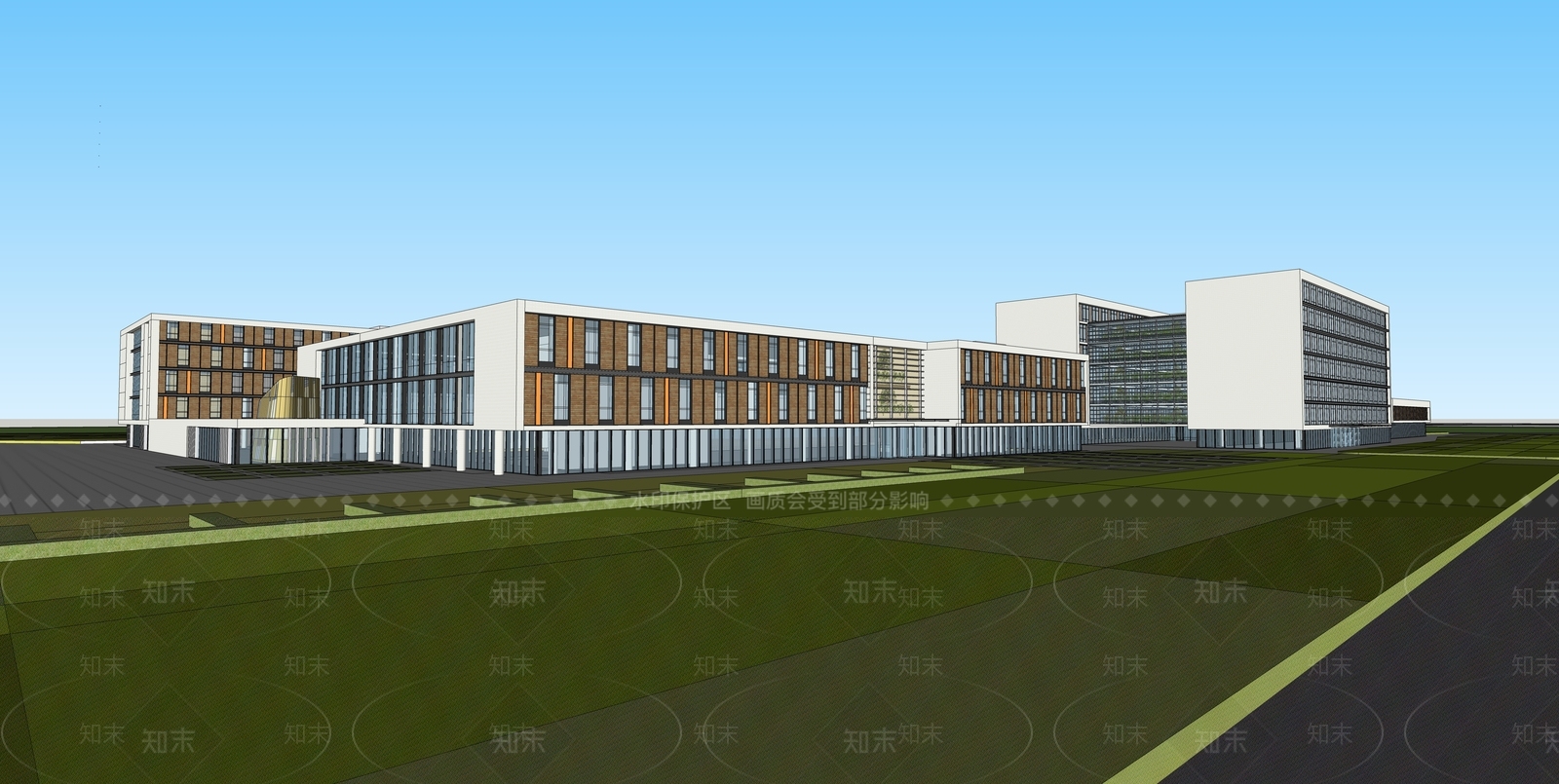 现代医疗建筑SU模型下载【ID:1118304560】