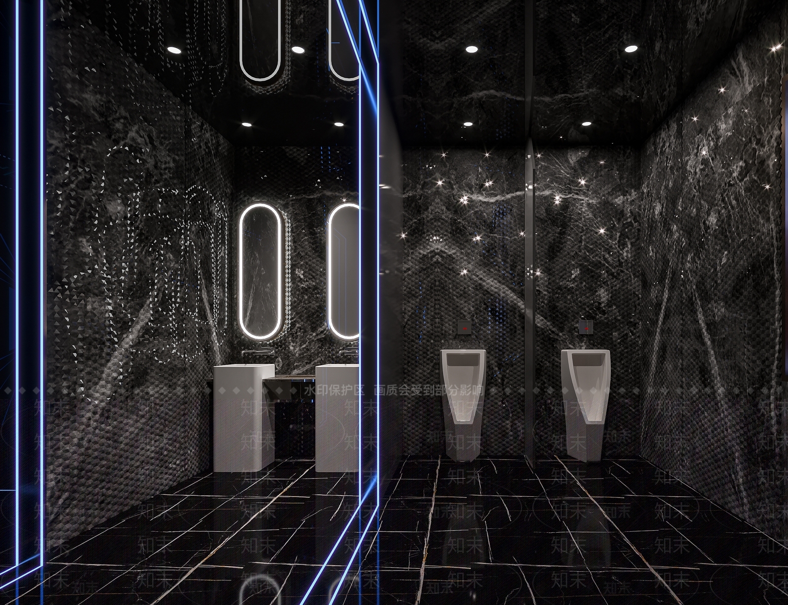 现代KTV走廊3D模型下载【ID:1118335993】