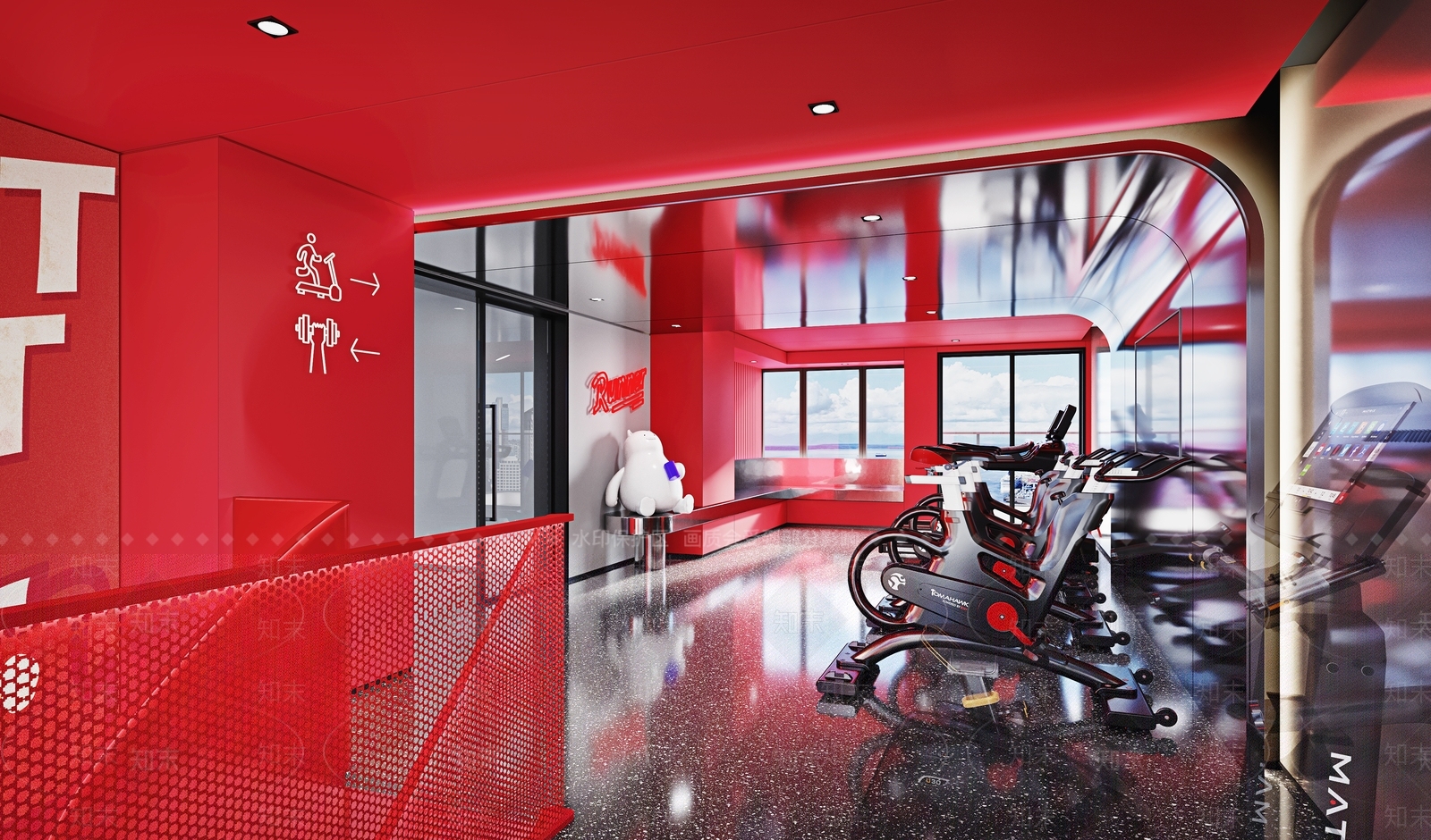现代健身房3D模型下载【ID:1118349478】